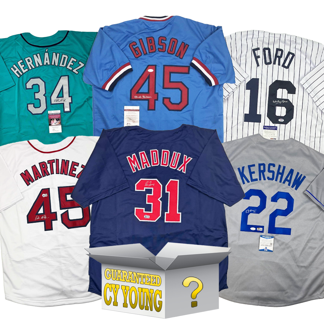 Cy Young Autographed/Signed Baseball Jersey Mystery Box with PSA JSA or Beckett COA