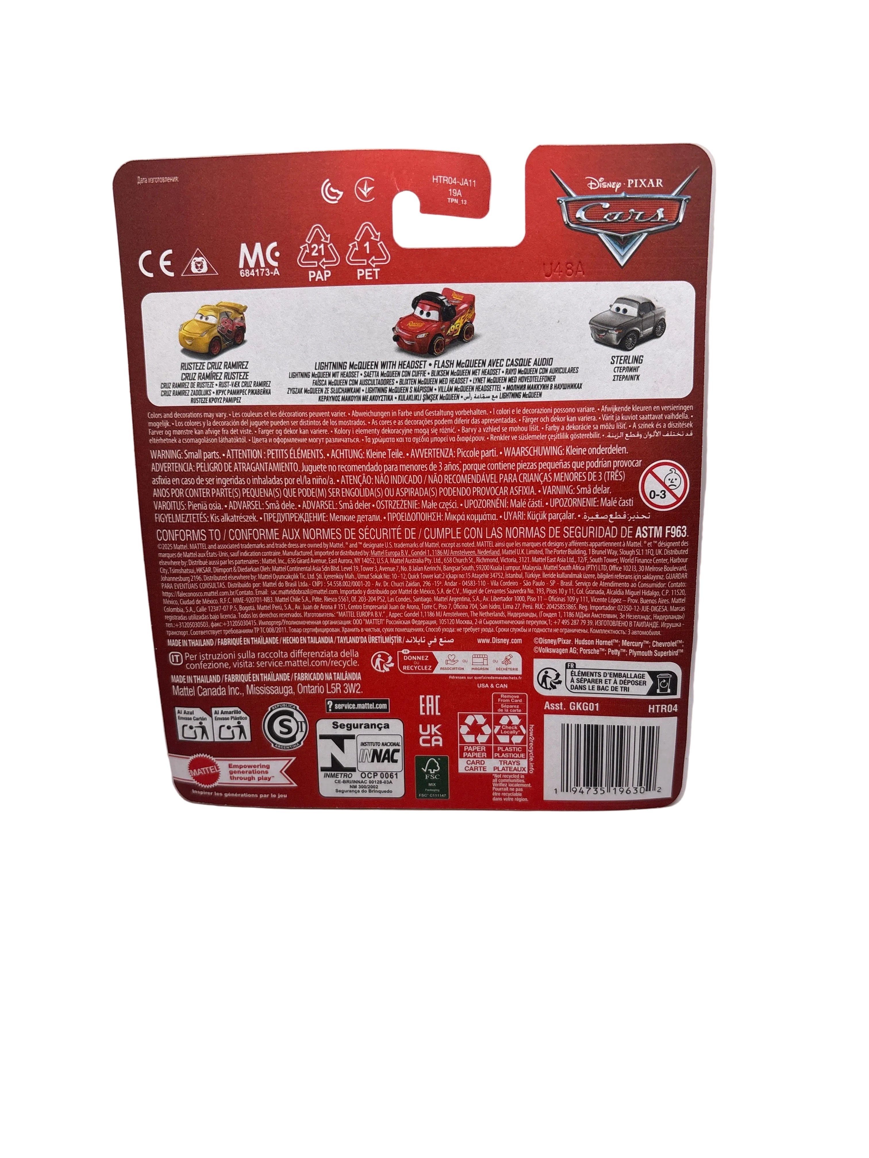Disney Pixar Cars Rusteze Cruz Ramirez Lightning McQueen With Headset Sterling Diecast multi color
