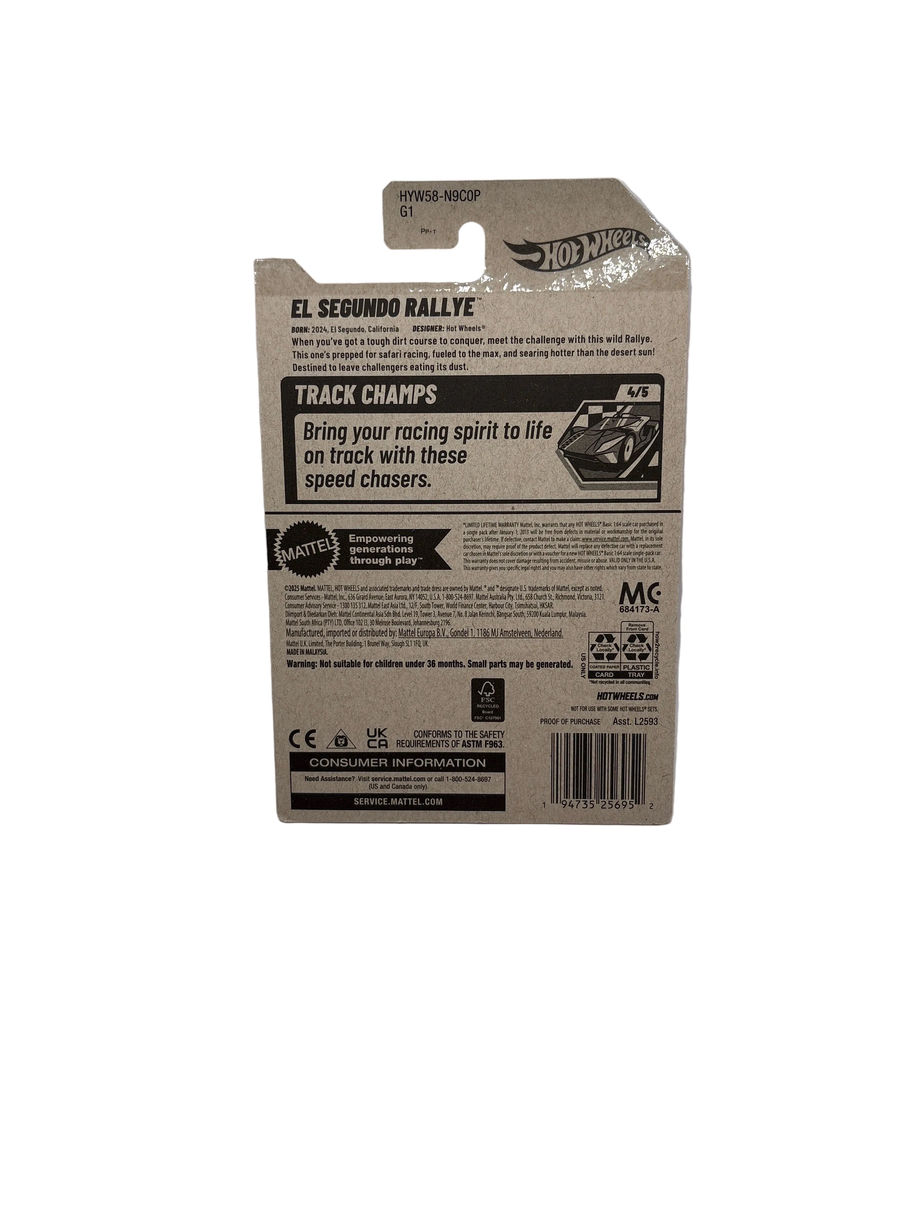 Hot Wheels El Segundo Rallye Diecast gray
