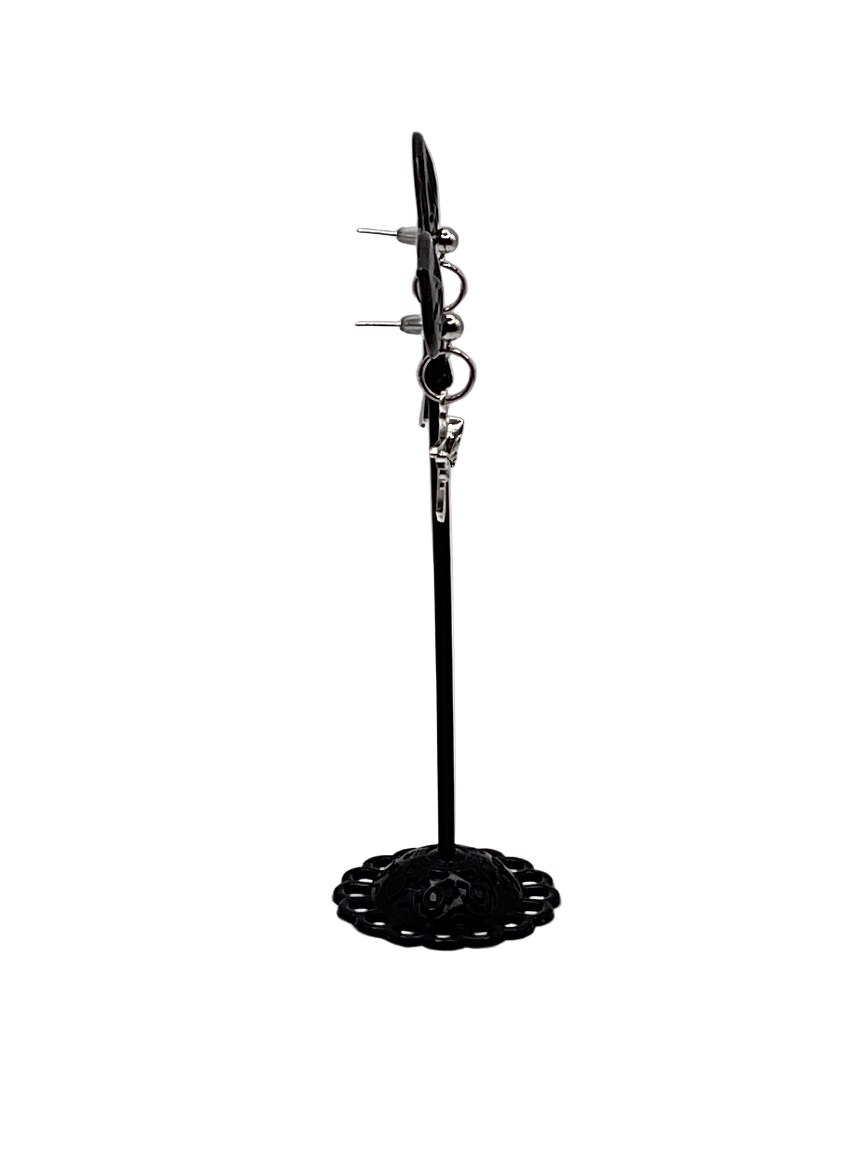 Cross with Butterfly Earrings