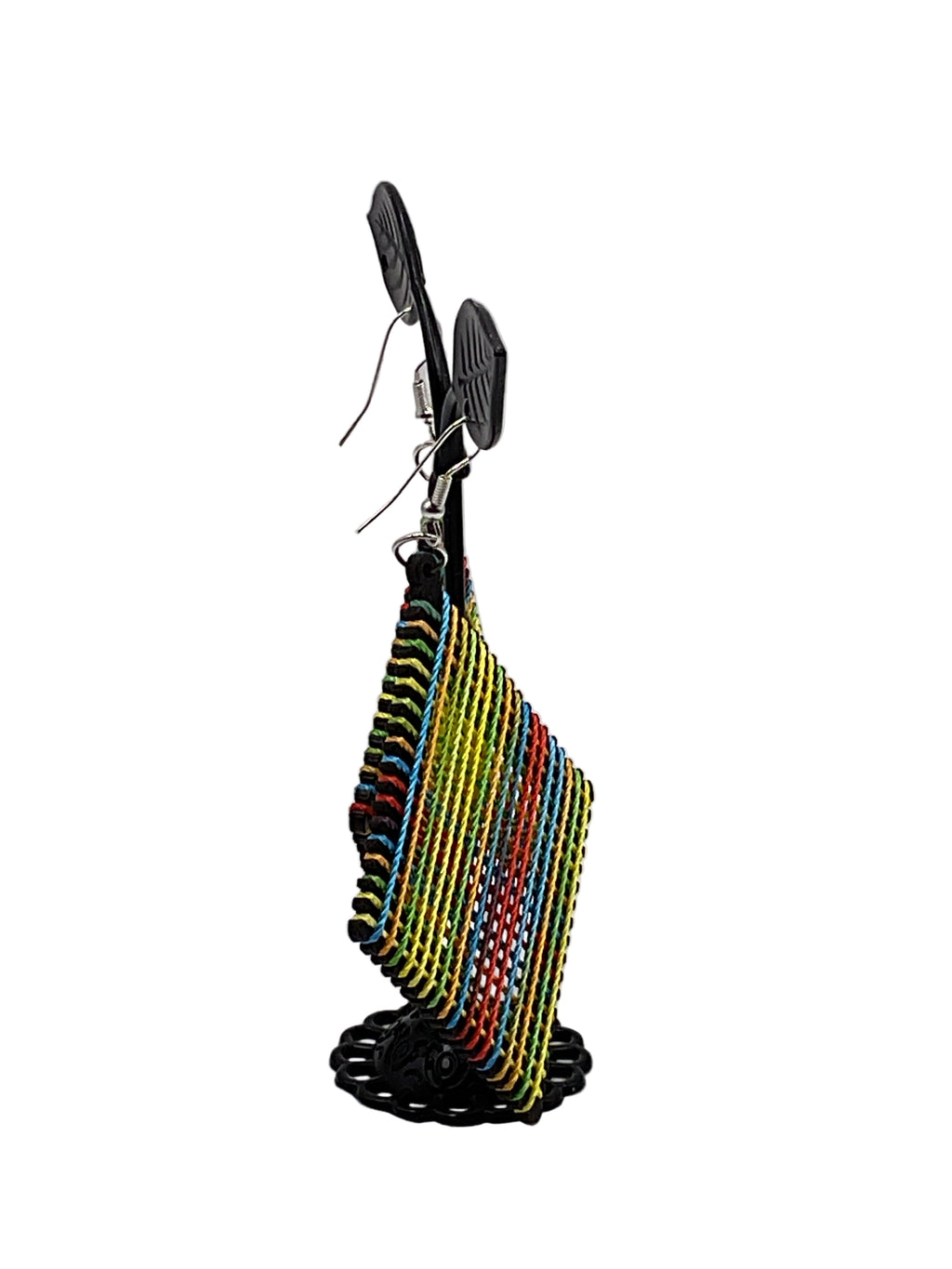 Threaded Diamond Shaped Earrings
