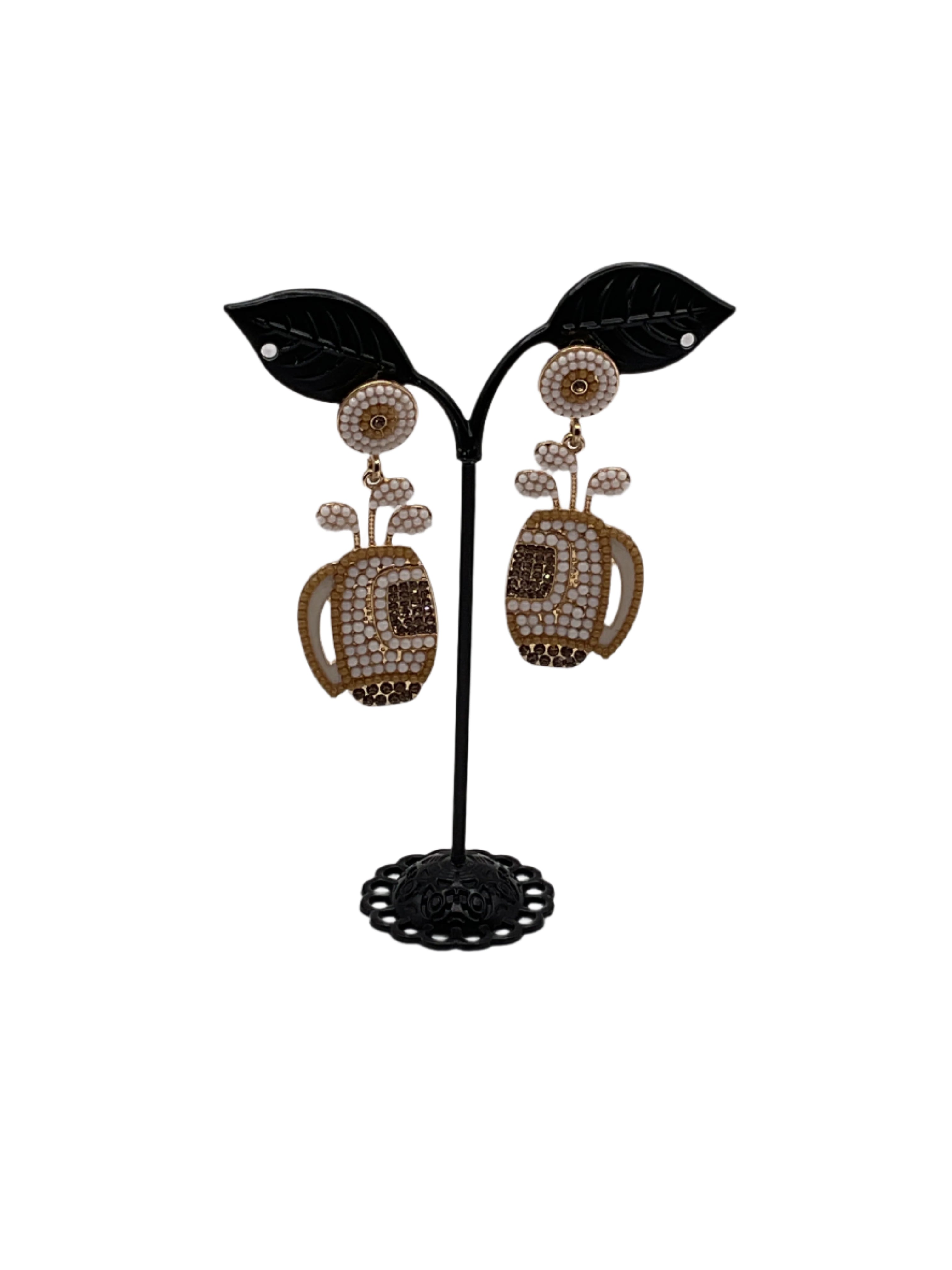 Golf bag earrings 2