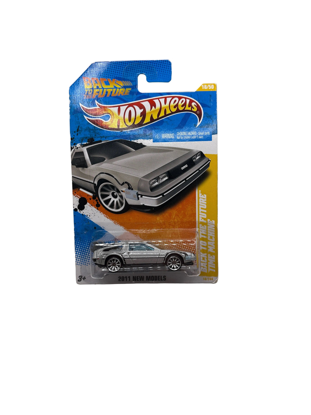 Hot Wheels Back To The Future Time Machine Diecast silver