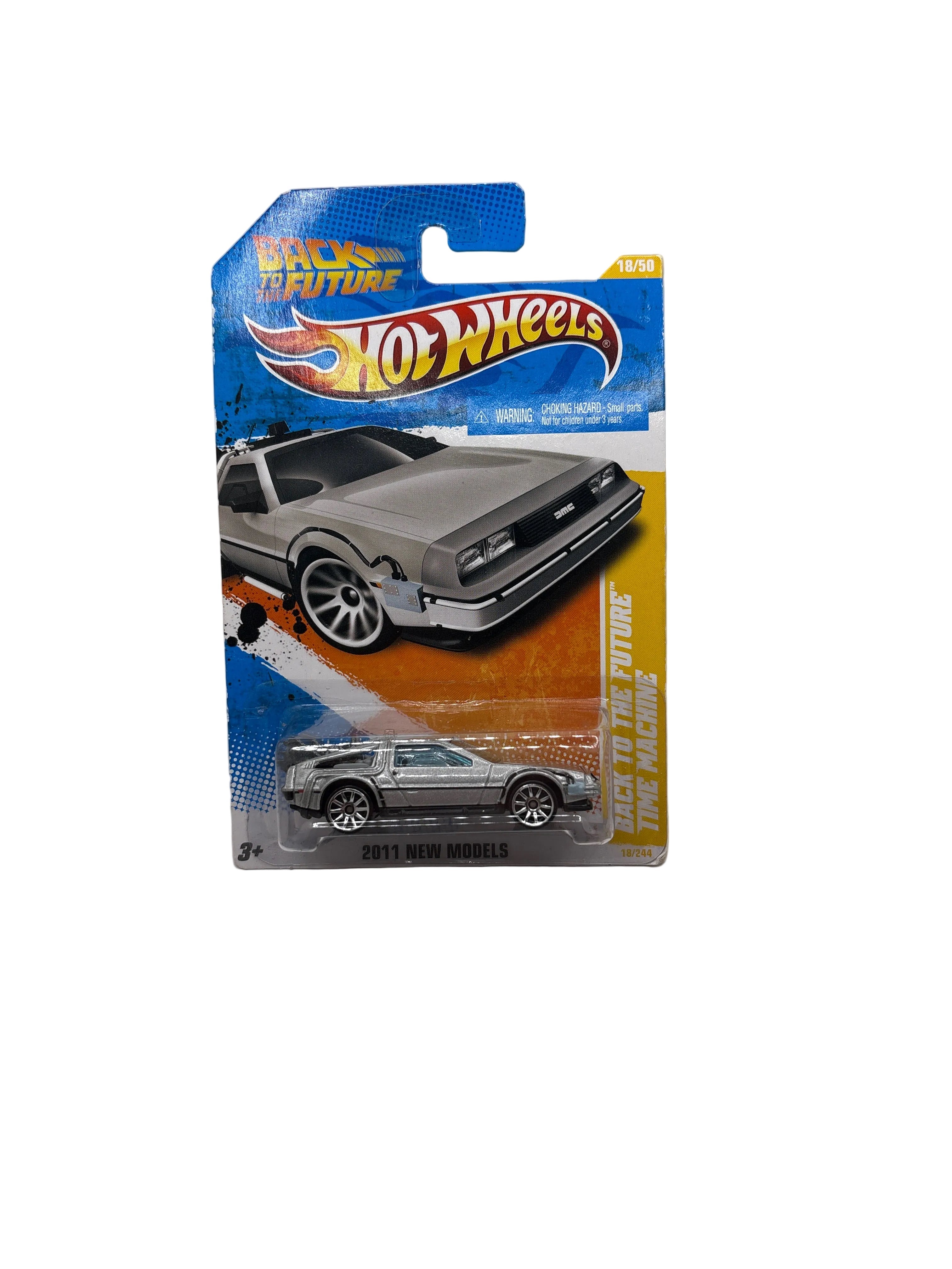 Hot Wheels Back To The Future Time Machine Diecast silver