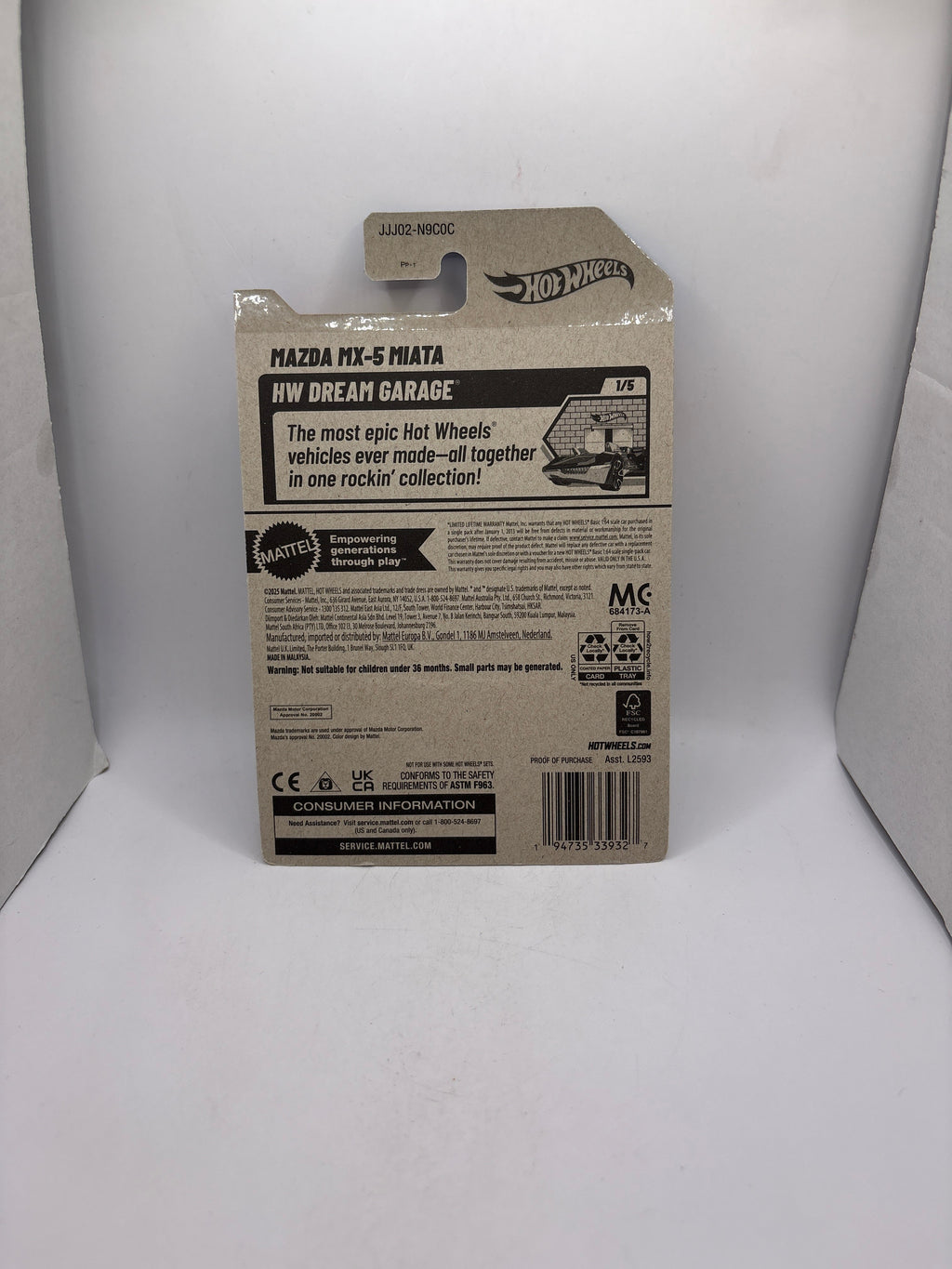 Hot Wheels Mazda MX-5 Miata Diecast white