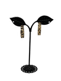 Leapord print hoop earrings