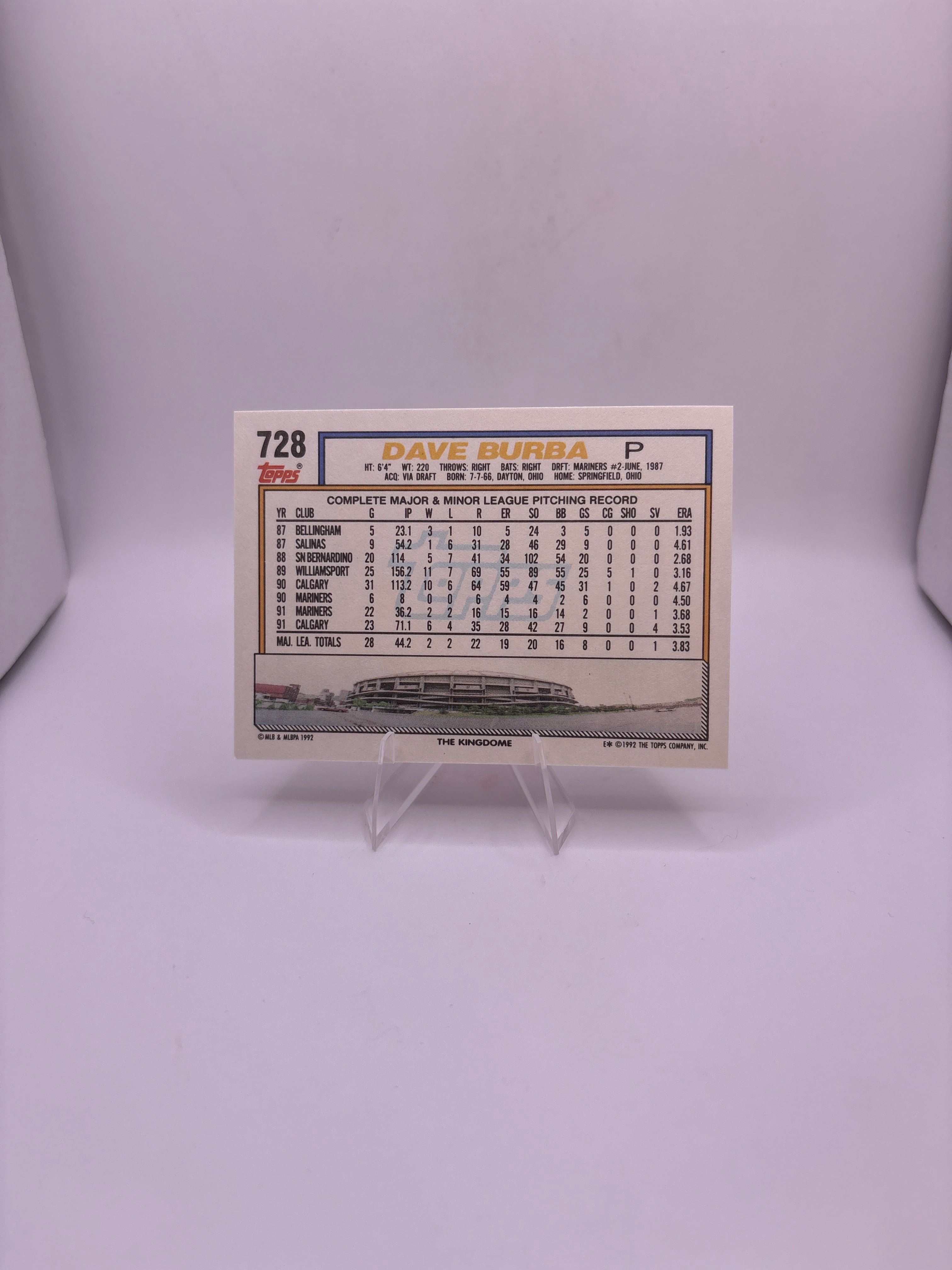 Topps Dave Burba