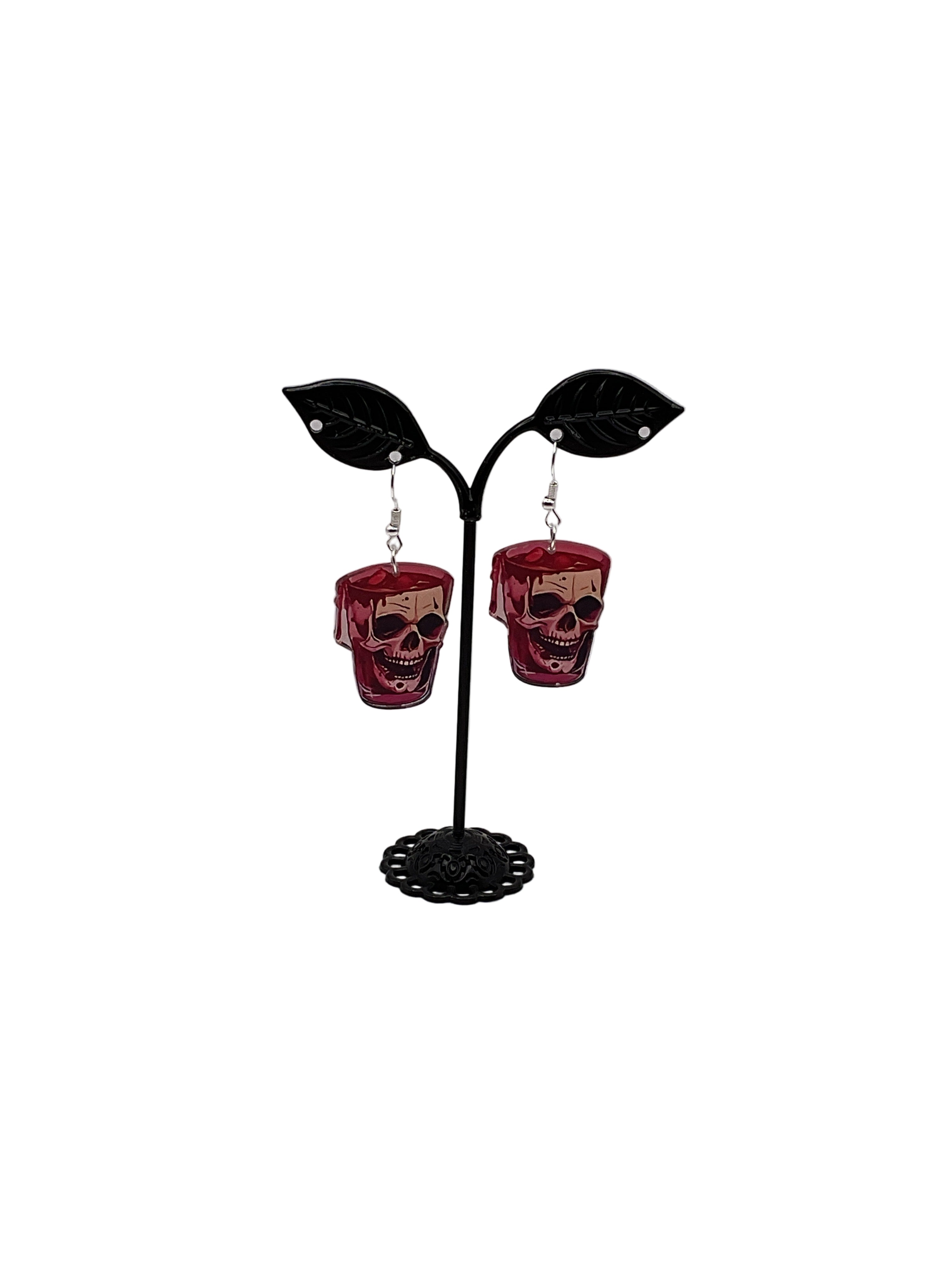 Drink skull earring