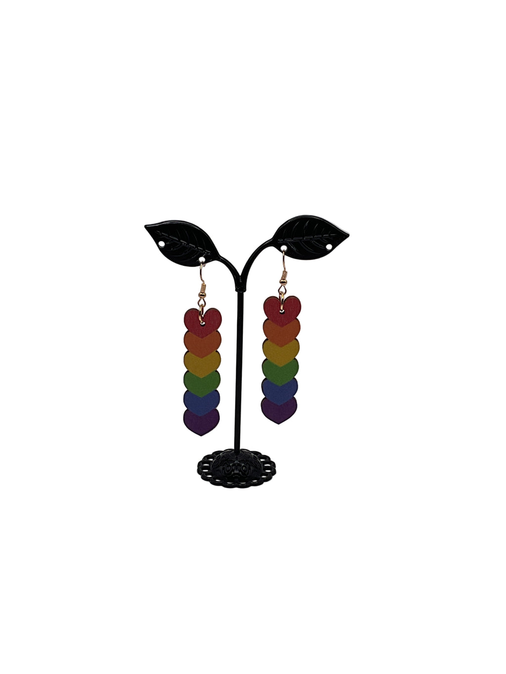 Stacked heart earrings