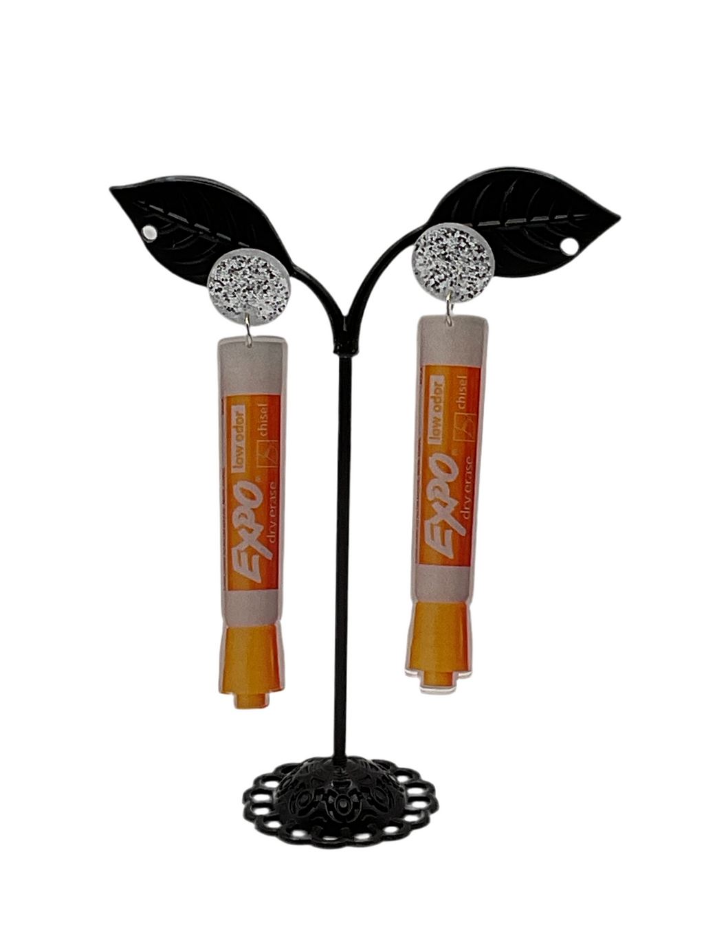 Expo marker earrings