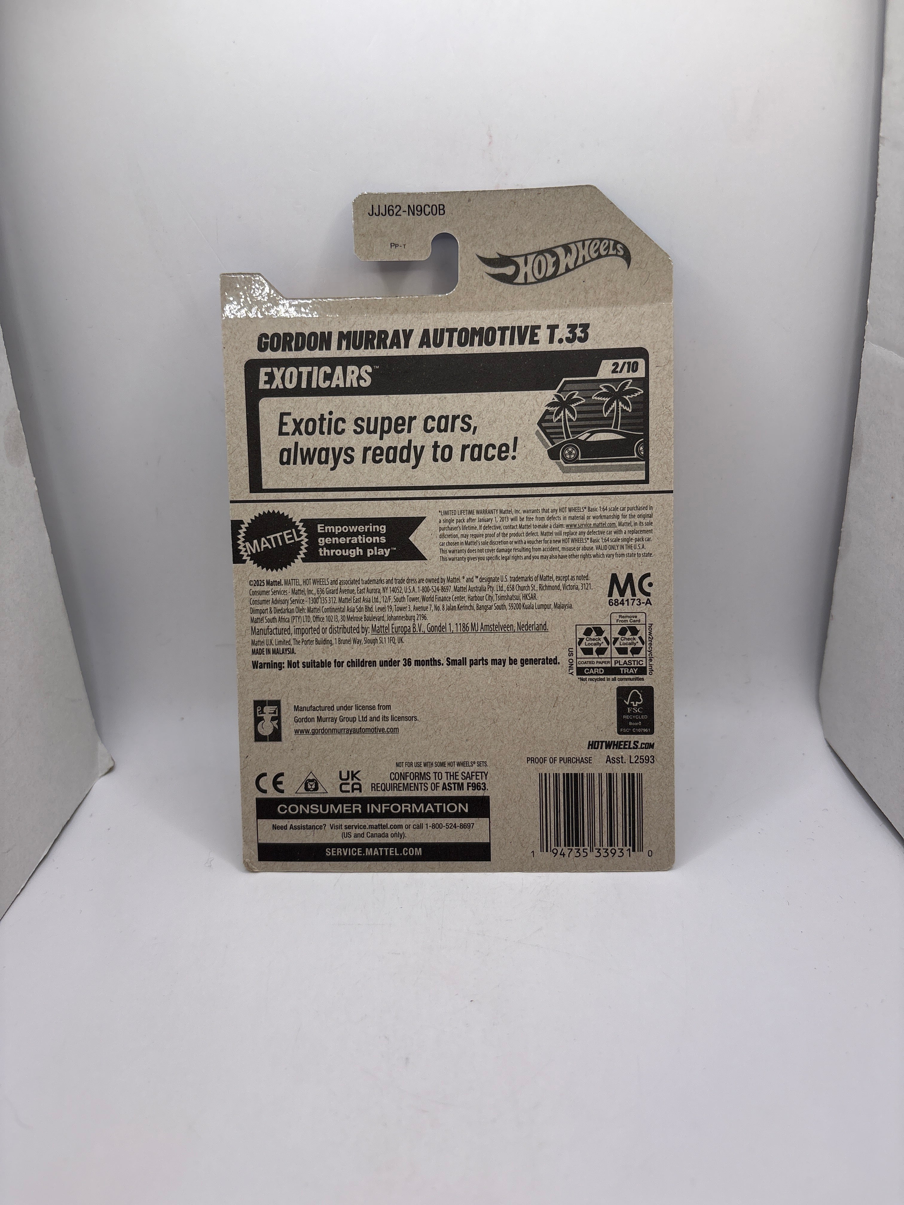 Hot Wheels Gordon Murray Automotive T.33 Diecast