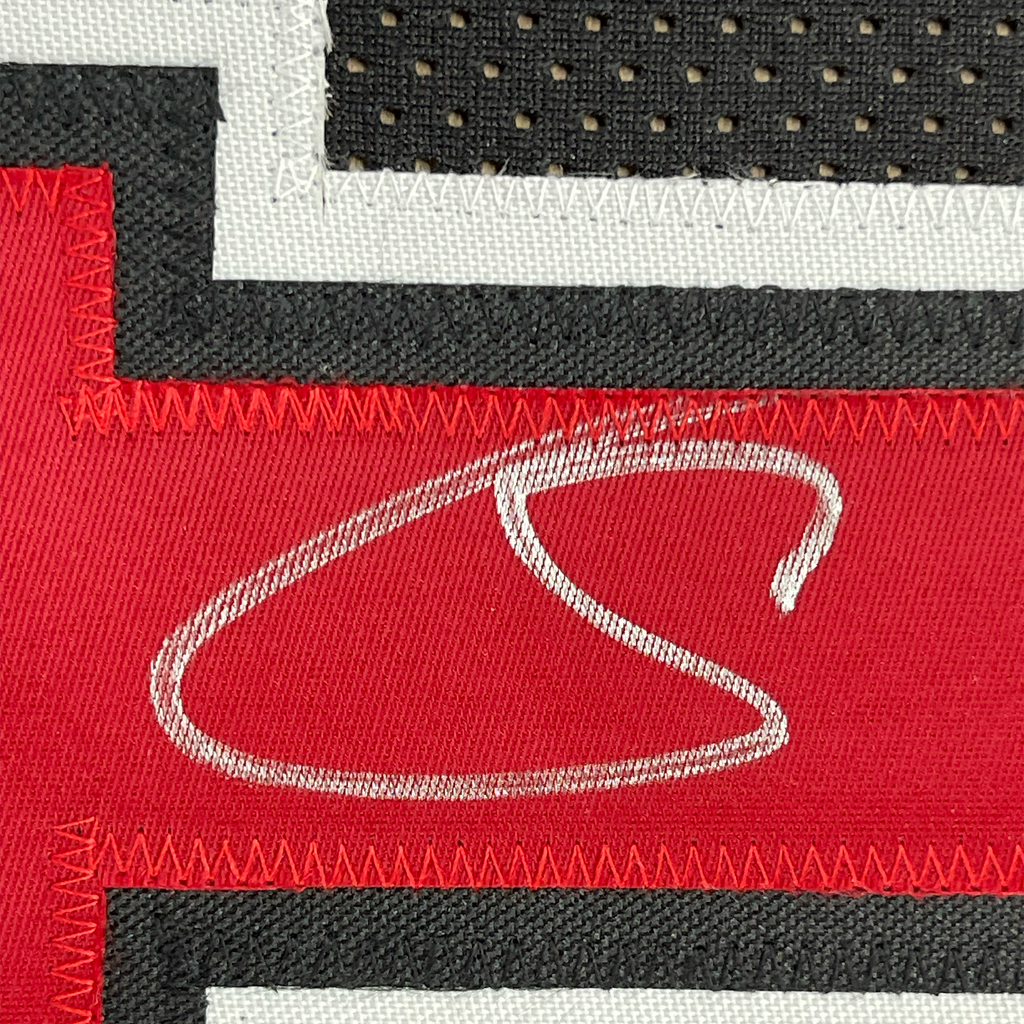 Framed Autographed/Signed DeMar DeRozan 35x39 Chicago Black Basketball Jersey Beckett BAS COA