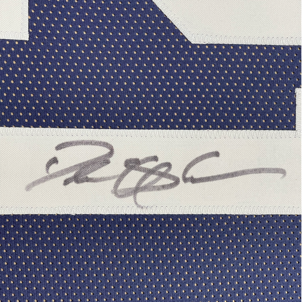 Framed Autographed/Signed Deion Sanders 35x39 Dallas Thanksgiving Day Football Jersey Beckett BAS COA