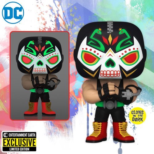 Funko POP Dia de los Muertos: DC Bane Glow-in-the-Dark - Entertainment Earth Exclusive