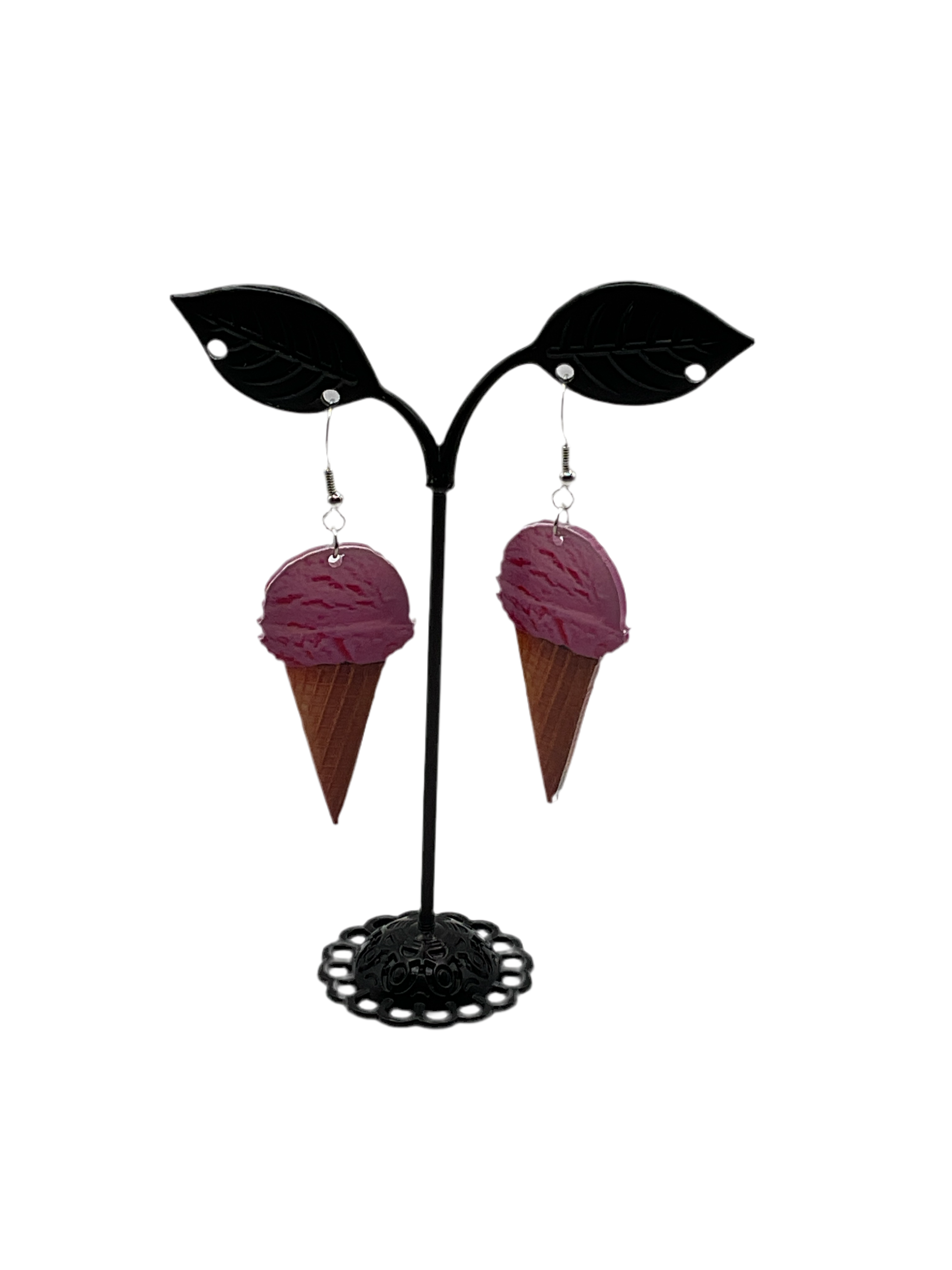 Ice cream cone earrings 2