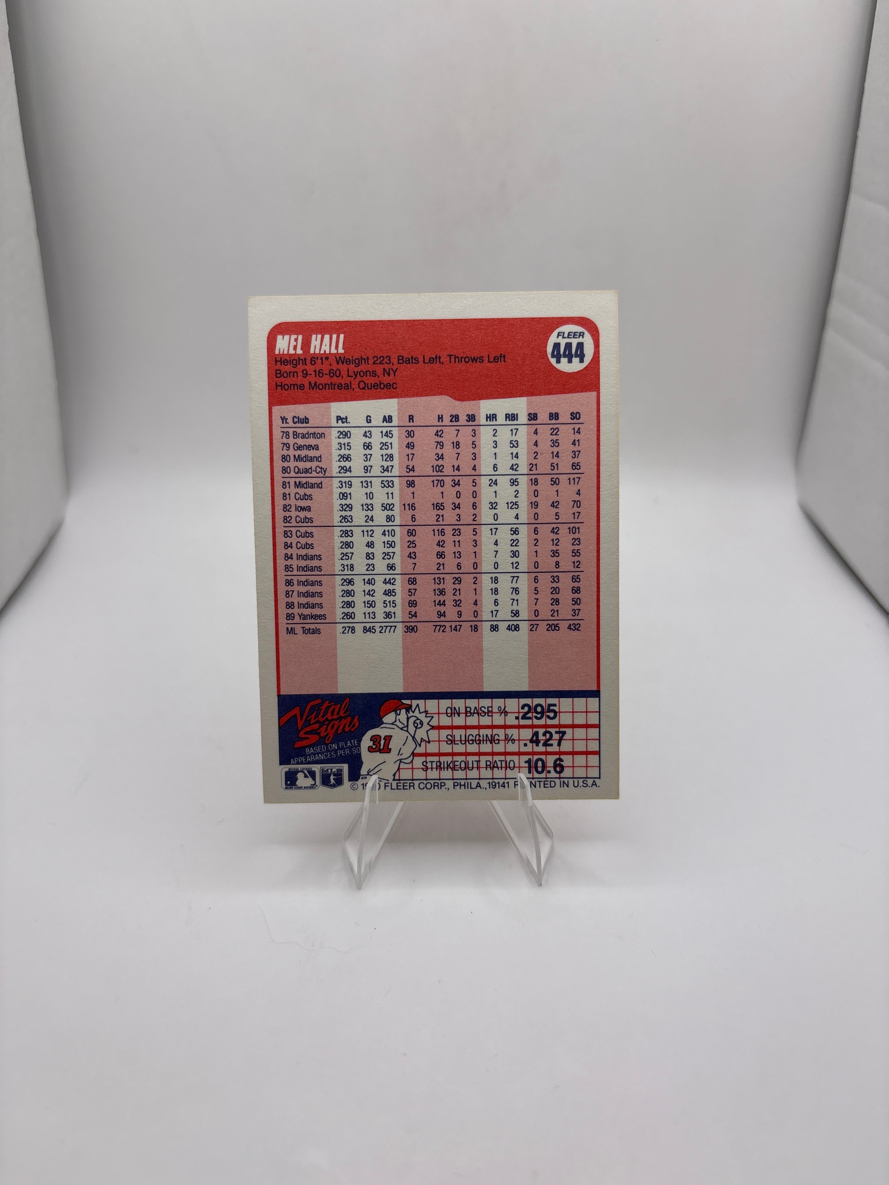 Fleer Mel Hall