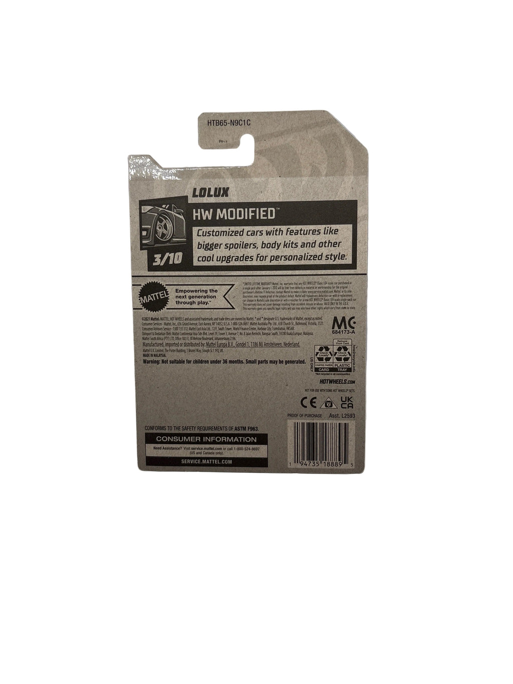 Hot Wheels Lolux Diecast gray