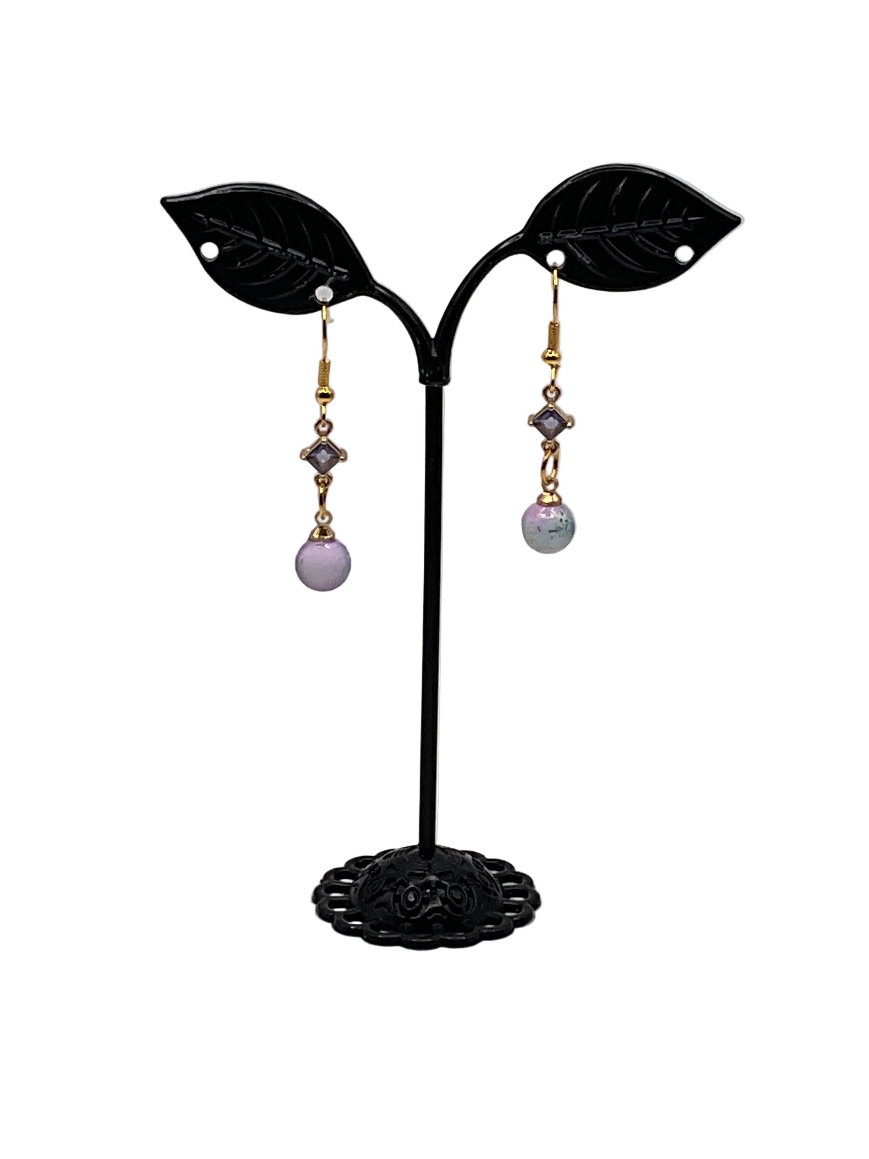 Earrings with beads