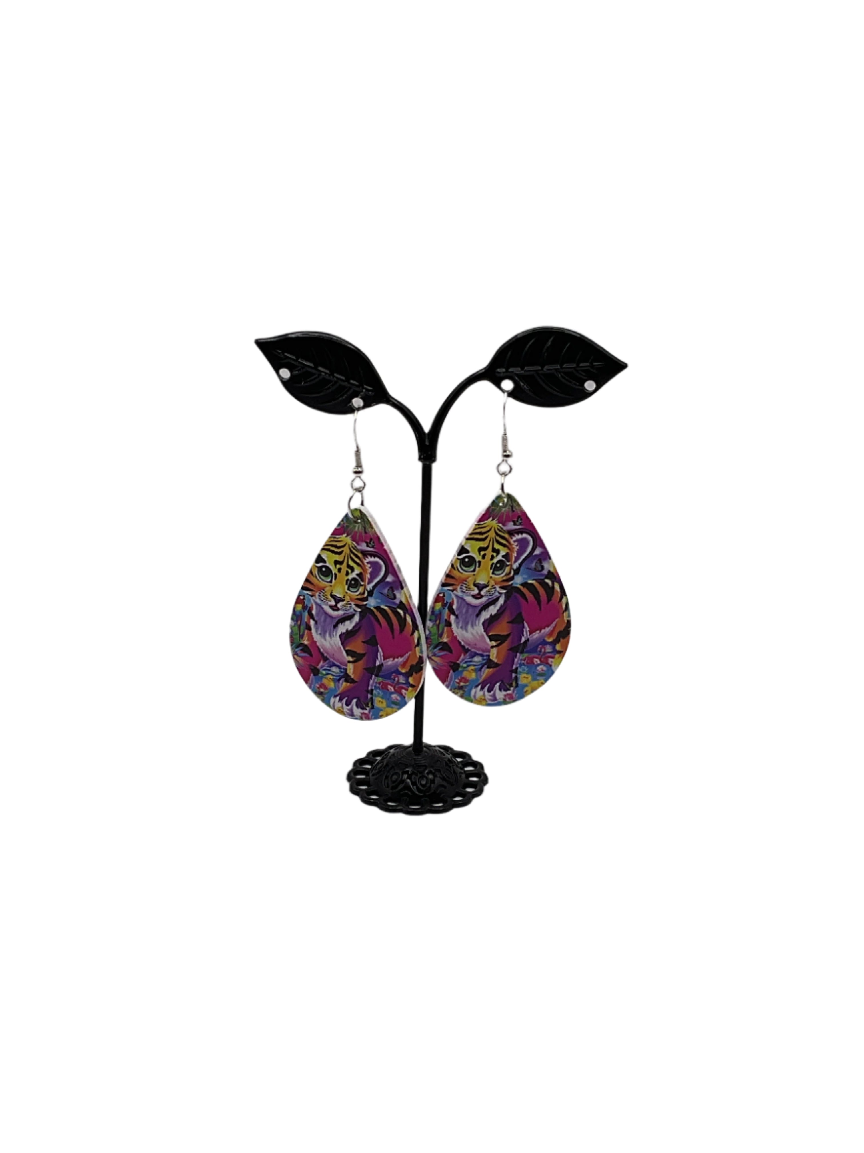 Colorful Baby Tiger earrings