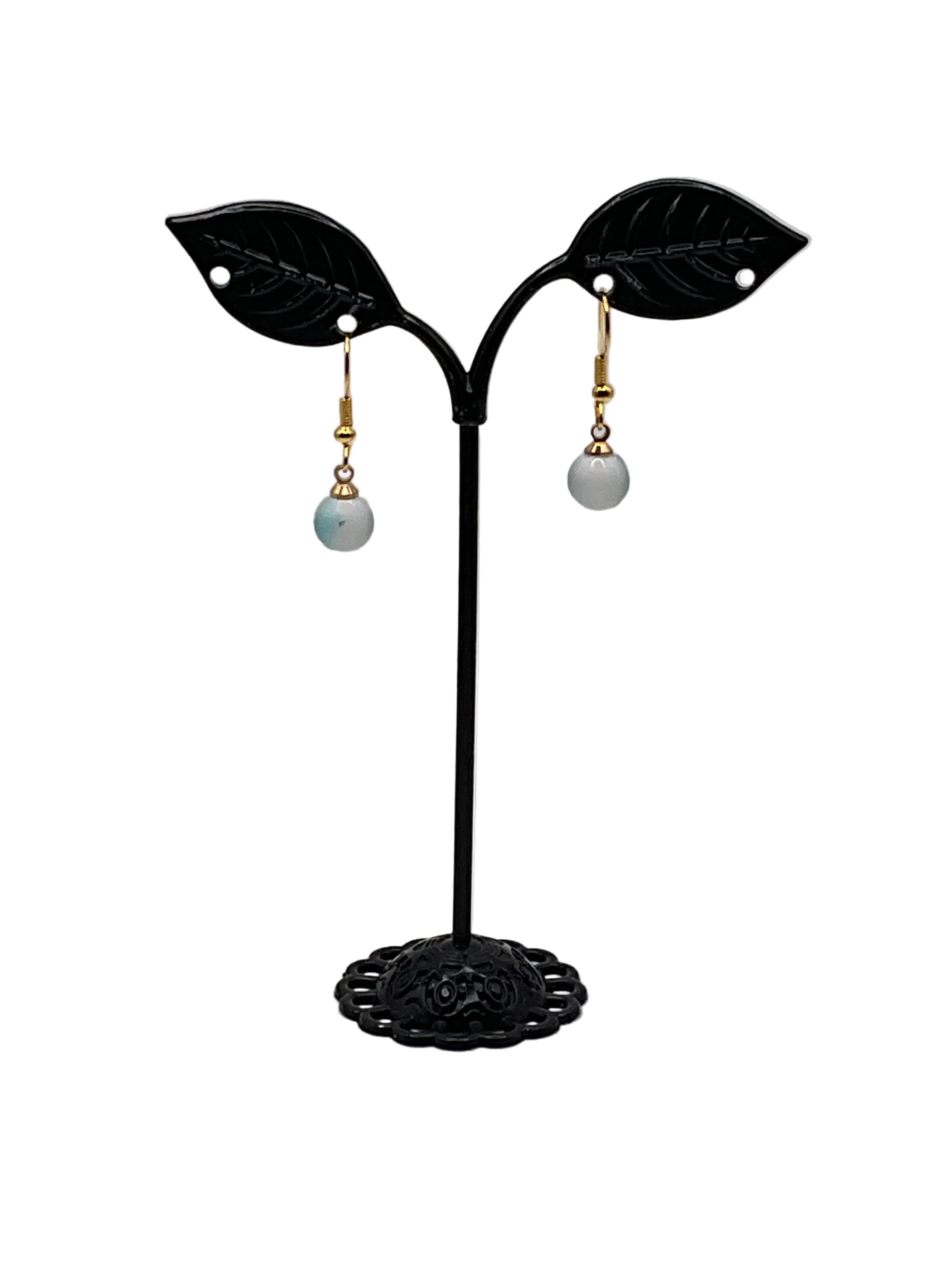 Earrings with beads