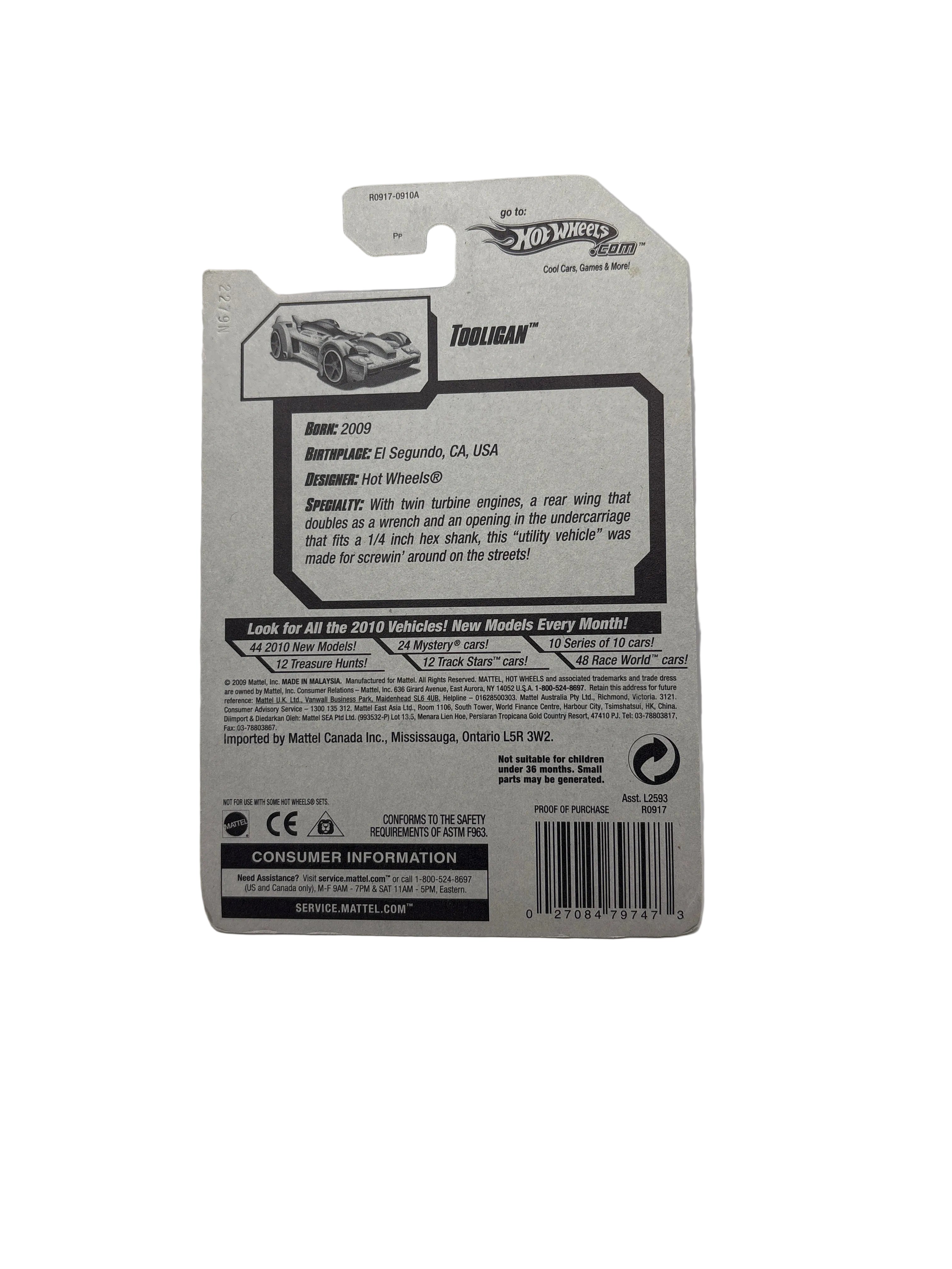 Hot Wheels Tooligan Diecast
