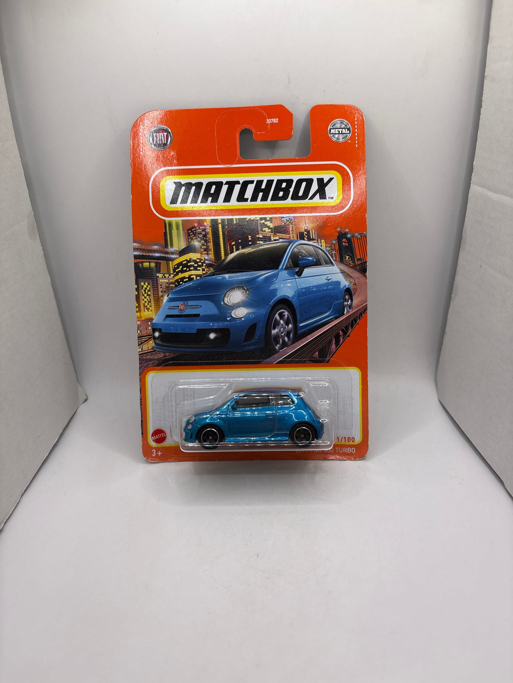 Matchbox 2019 Fiat 500 Turbo Diecast blue