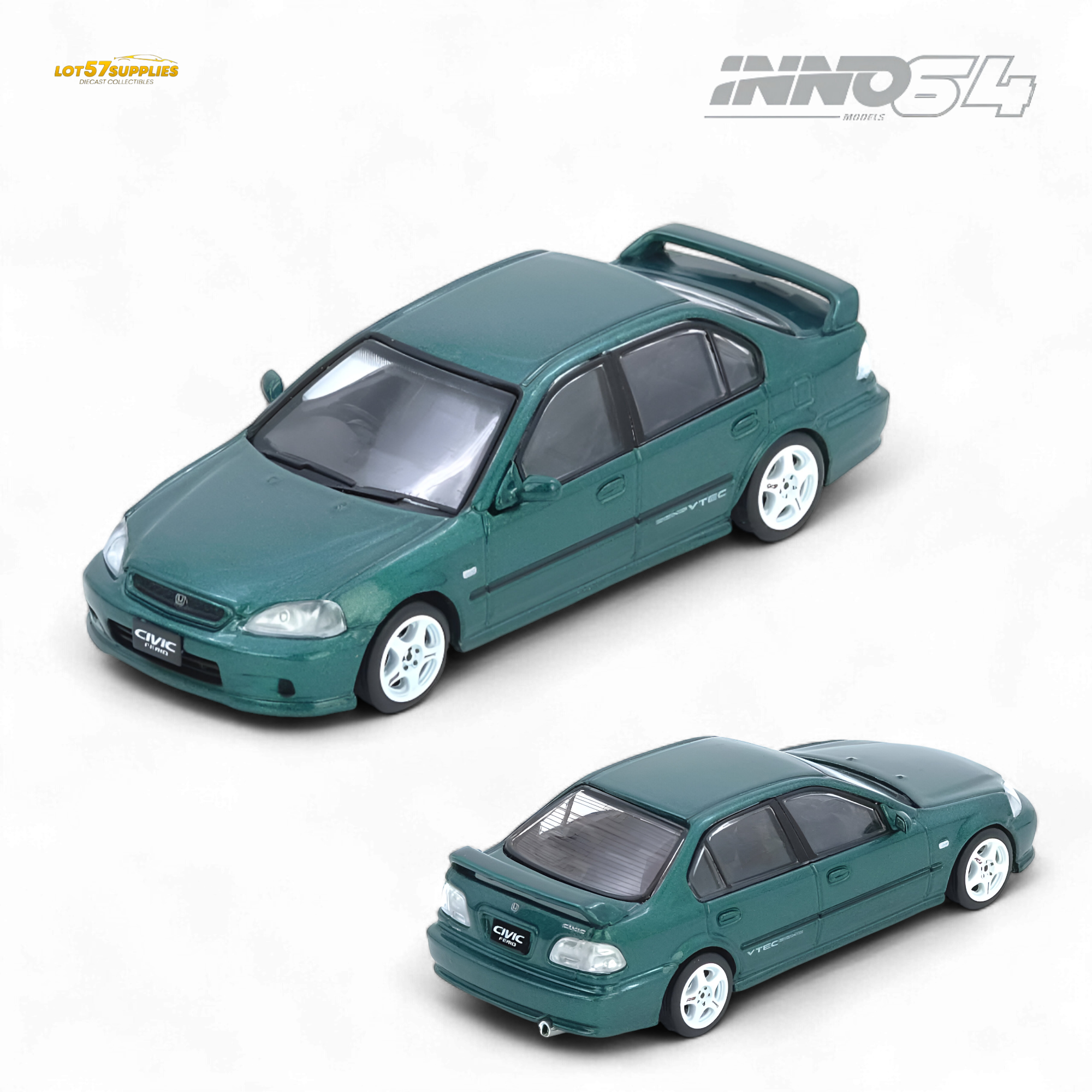 Inno64 Honda Civic Ferio Si EK Green 1:64