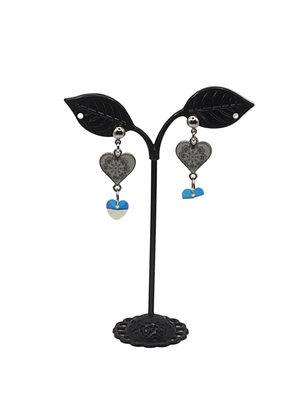 Dangling Heart and Charm Earrings