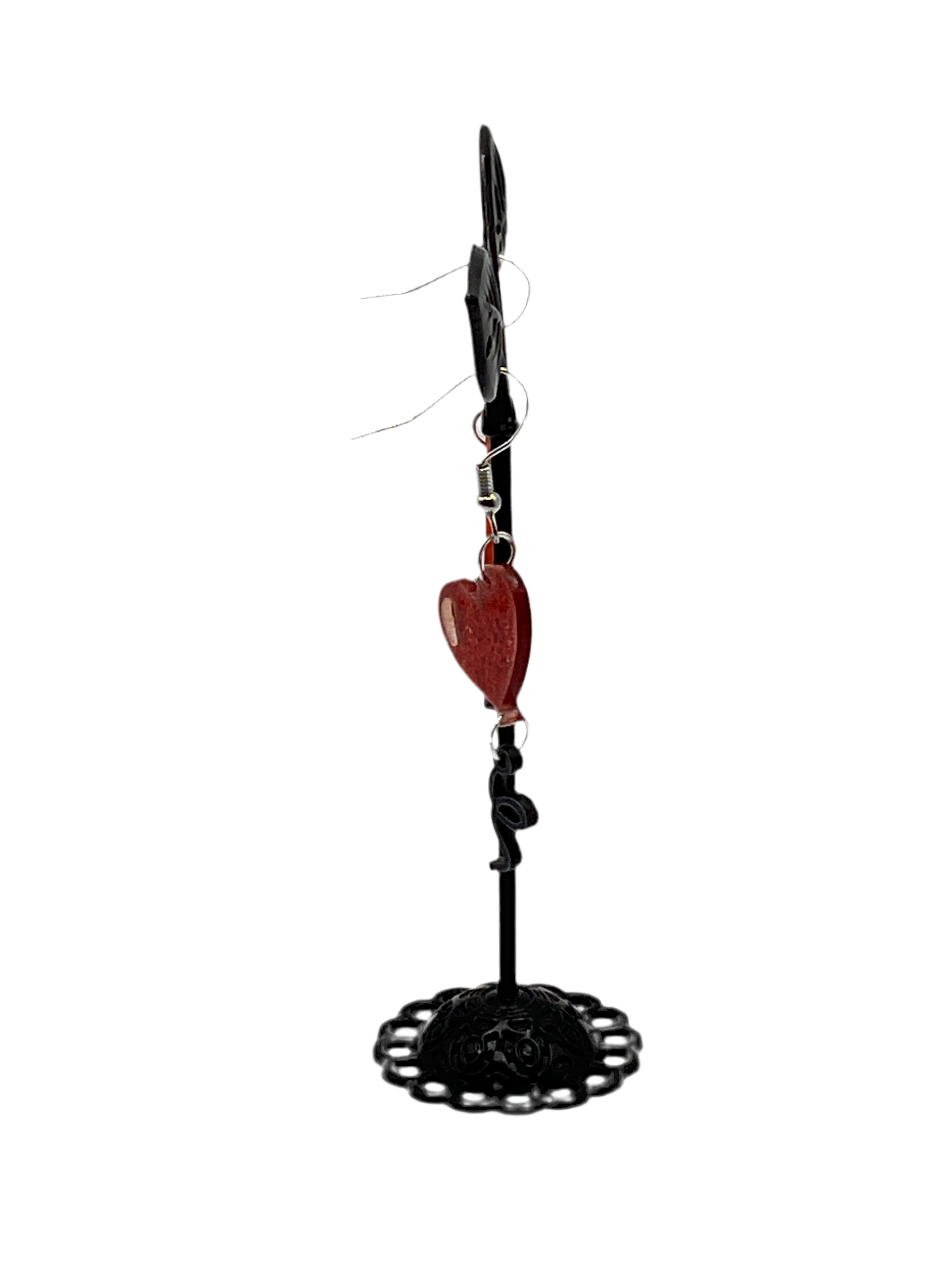Balloon heart earrings