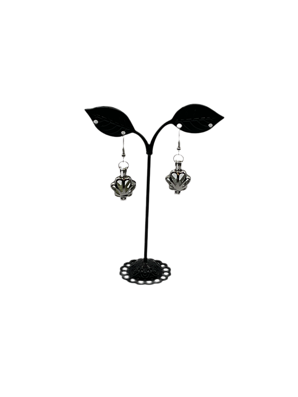 Glow in the dark sea shell earrings