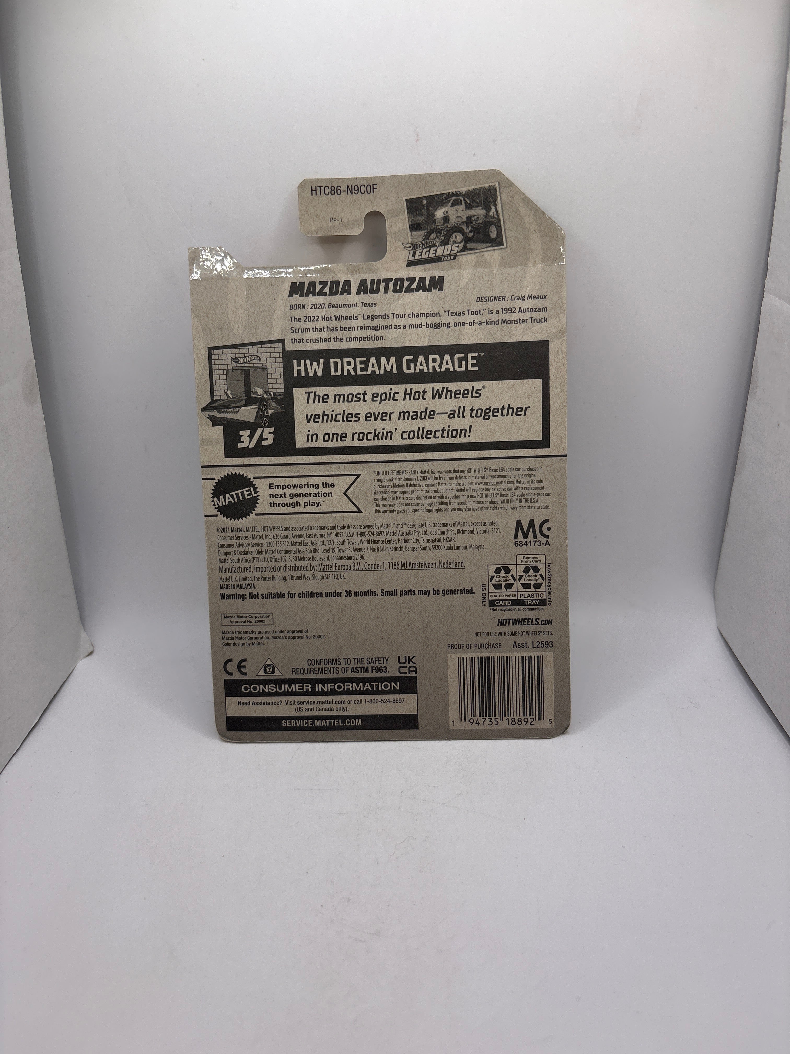 Hot Wheels Mazda Autozam Diecast
