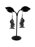 skeleton girl earrings