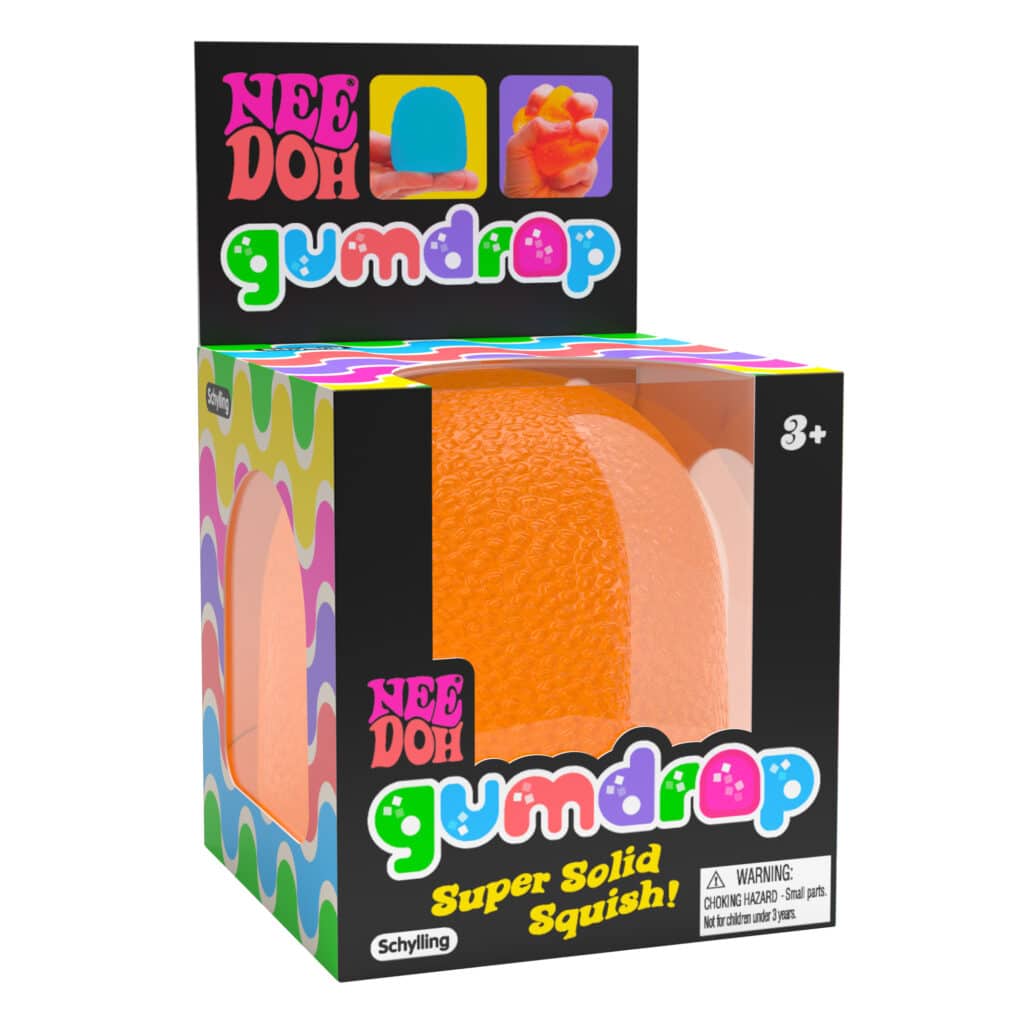Schylling Nee-Doh Gum Drop Super Solid Squish: Orange Drop