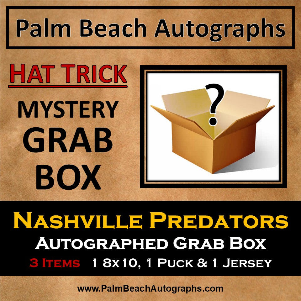 Mystery Grab Box - Nashville Predators NHL Autographed Hat Trick