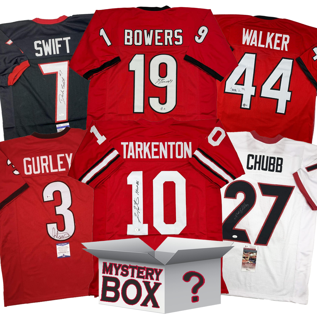 Autographed/Signed University of Georgia College Football Jersey Mystery Box with PSA JSA or Beckett COA