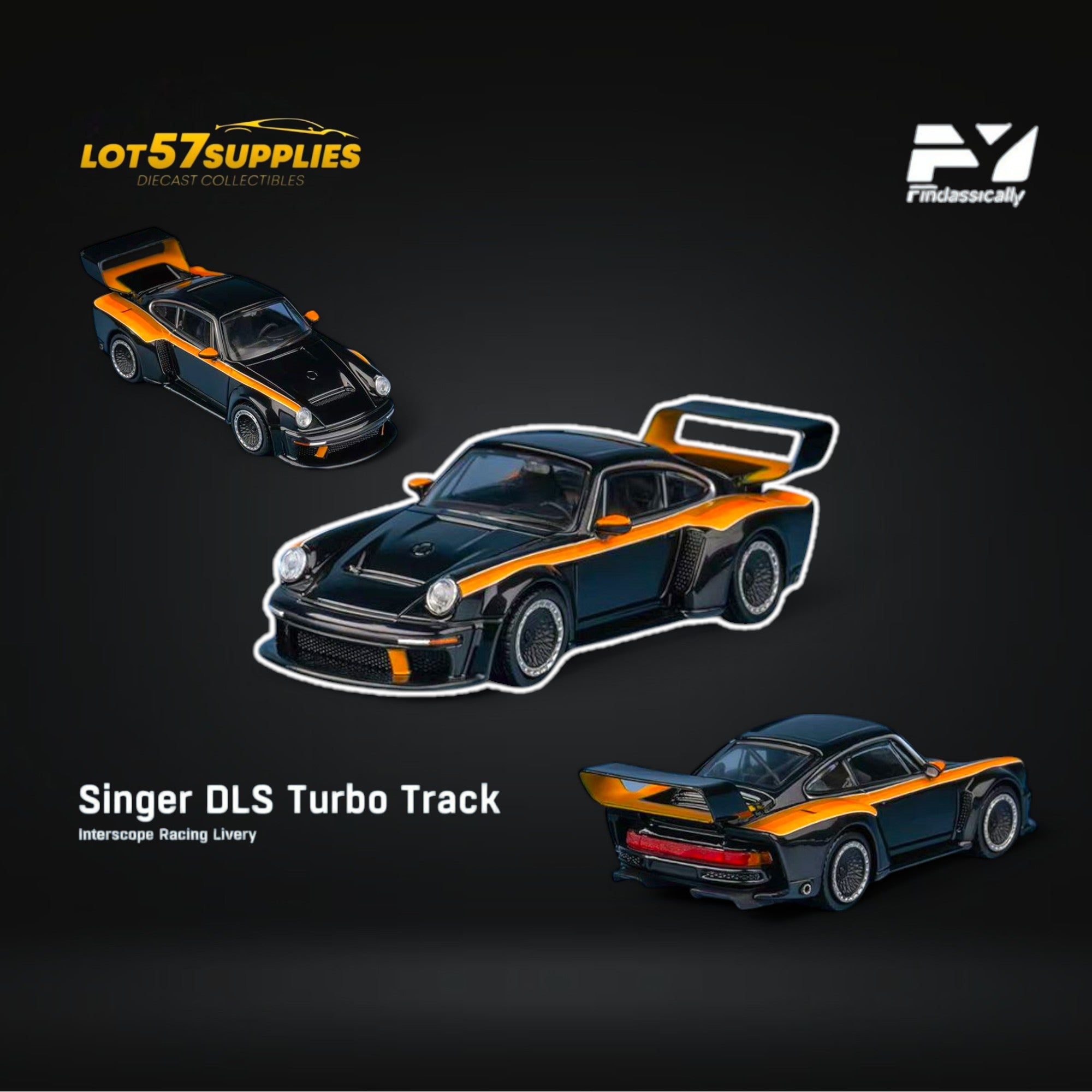 (Pre-Order) Findclassically Singer DLS Turbo Black Pearl 1:64