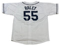 Luke Raley Autographed Tampa Bay (White #55) Custom Jersey - JSA