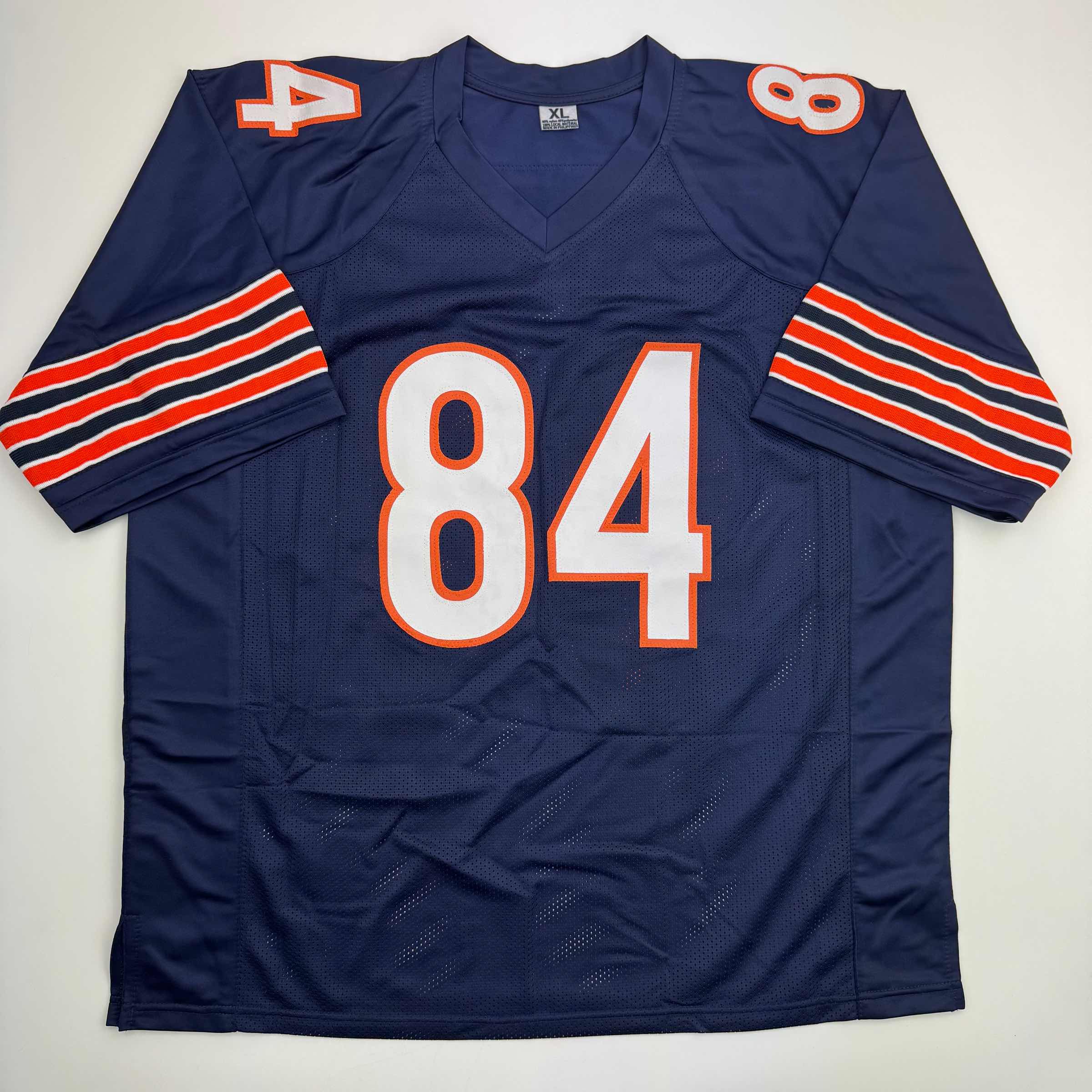 Autographed/Signed Colston Loveland Chicago Blue Football Jersey Beckett BAS COA