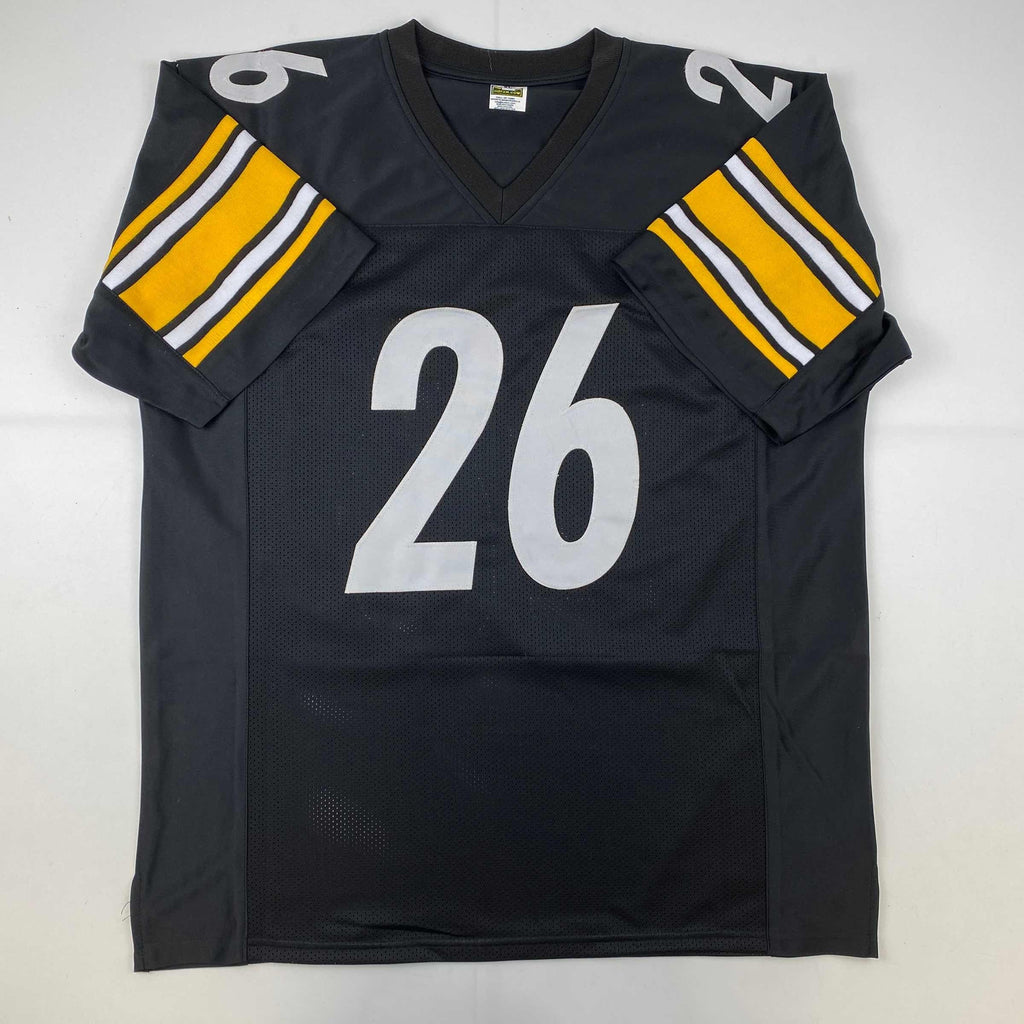 Autographed/Signed Le'Veon LeVeon Bell Pittsburgh Black Football Jersey Beckett BAS COA
