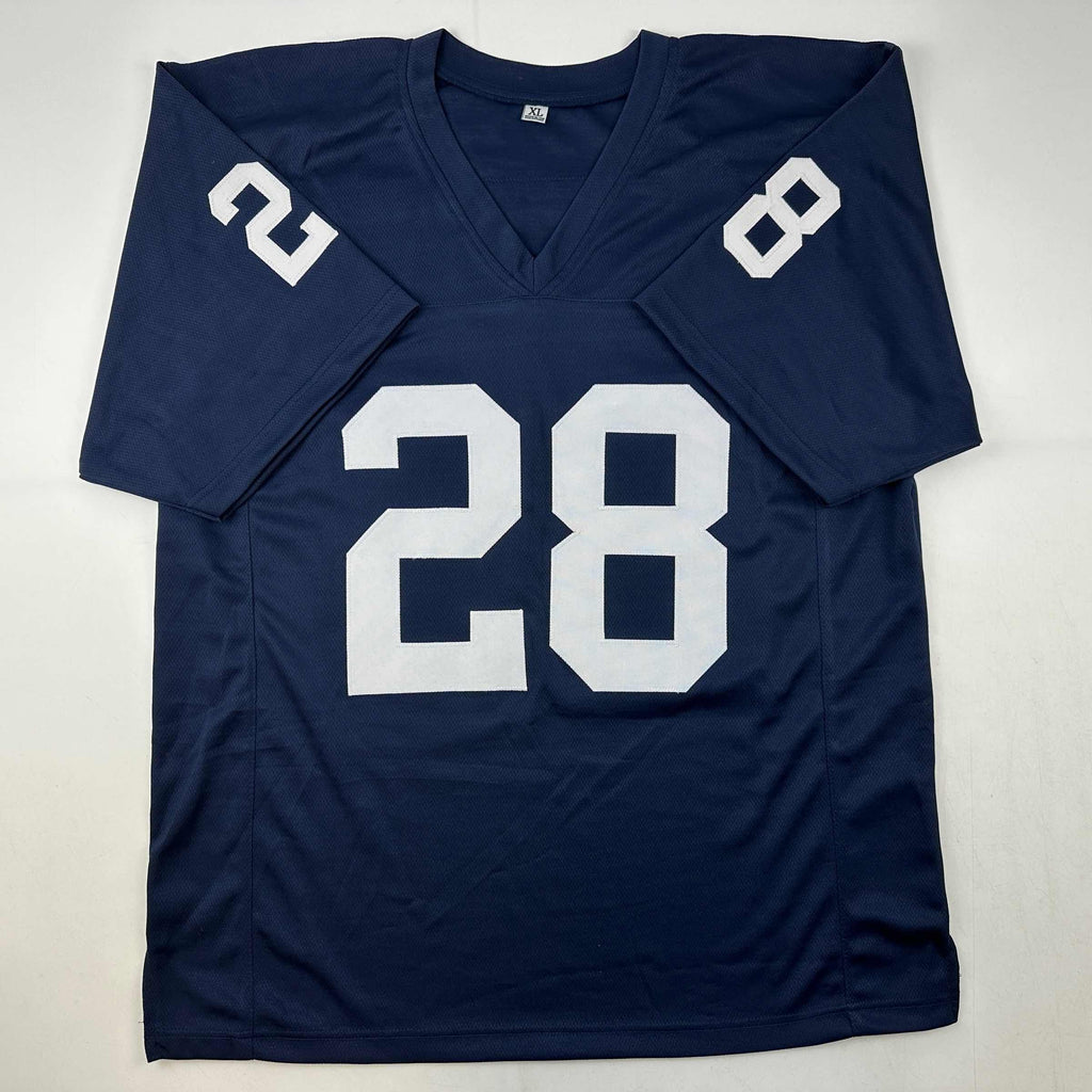 Autographed/Signed Rocky Bleier 66 Nat'l Champs Notre Dame Blue College Football Jersey JSA COA