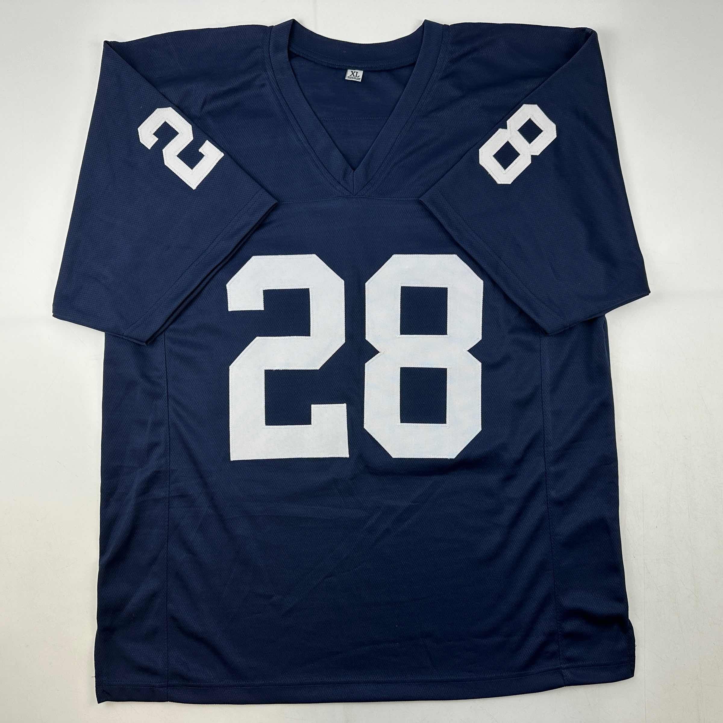 Autographed/Signed Rocky Bleier 66 Nat'l Champs Notre Dame Blue College Football Jersey JSA COA
