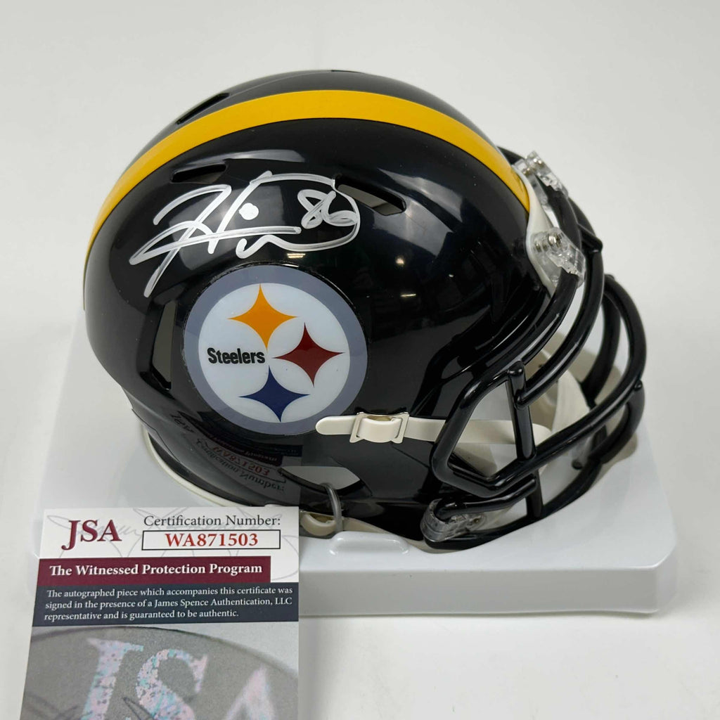 Autographed/Signed Hines Ward Pittsburgh Steelers Mini Football Helmet Beckett BAS COA