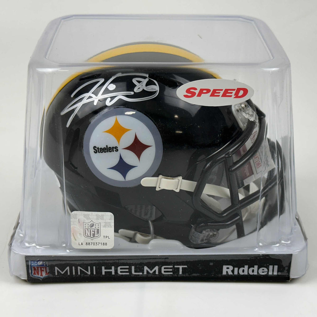 Autographed/Signed Hines Ward Pittsburgh Steelers Mini Football Helmet Beckett BAS COA