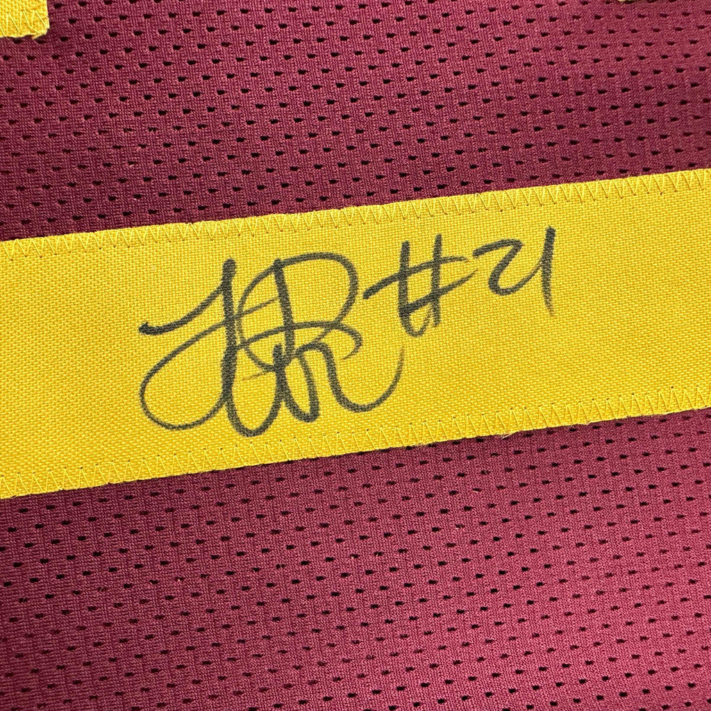 Autographed/Signed LenDale White USC Southen Cal Maroon College Football Jersey JSA COA