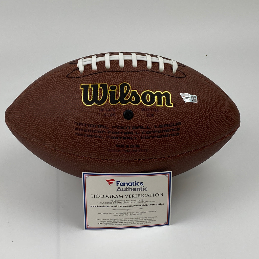 Autographed/Signed Jonathan Taylor Indianapolis Colts Full Size F/S Brown Wilson Football Fanatics COA