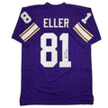 Autographed/Signed Carl Eller Minnesota Purple Football Jersey JSA COA