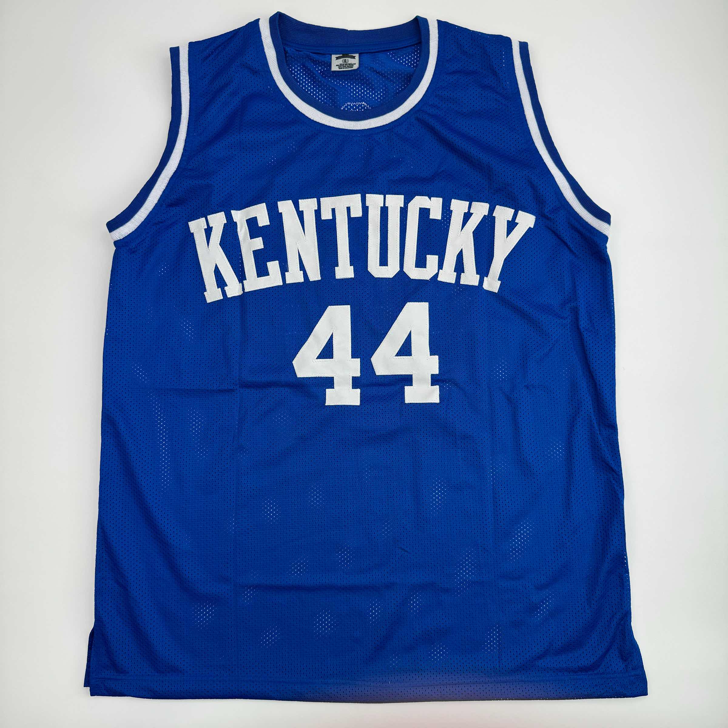 Autographed/Signed Dan Issel Kentucky Blue College Basketball Jersey JSA COA