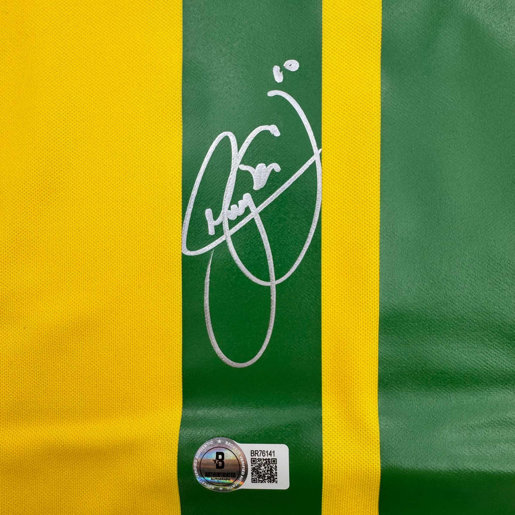Autographed/Signed Neymar Jr. Brazil Soccer Futbol Jersey Beckett BAS COA