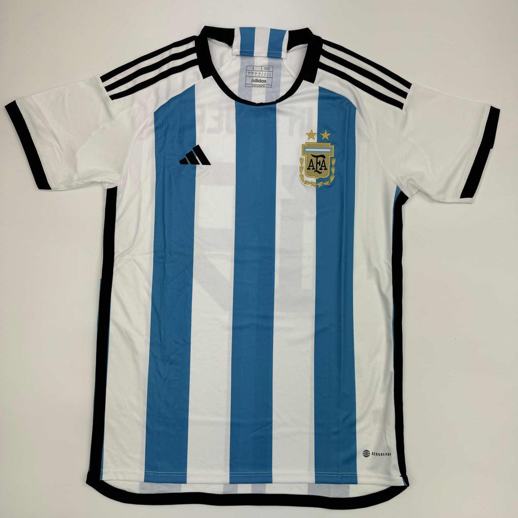 Autographed/Signed Sergio Kun Aguero Argentina Blue Soccer Futbol Jersey Beckett BAS COA