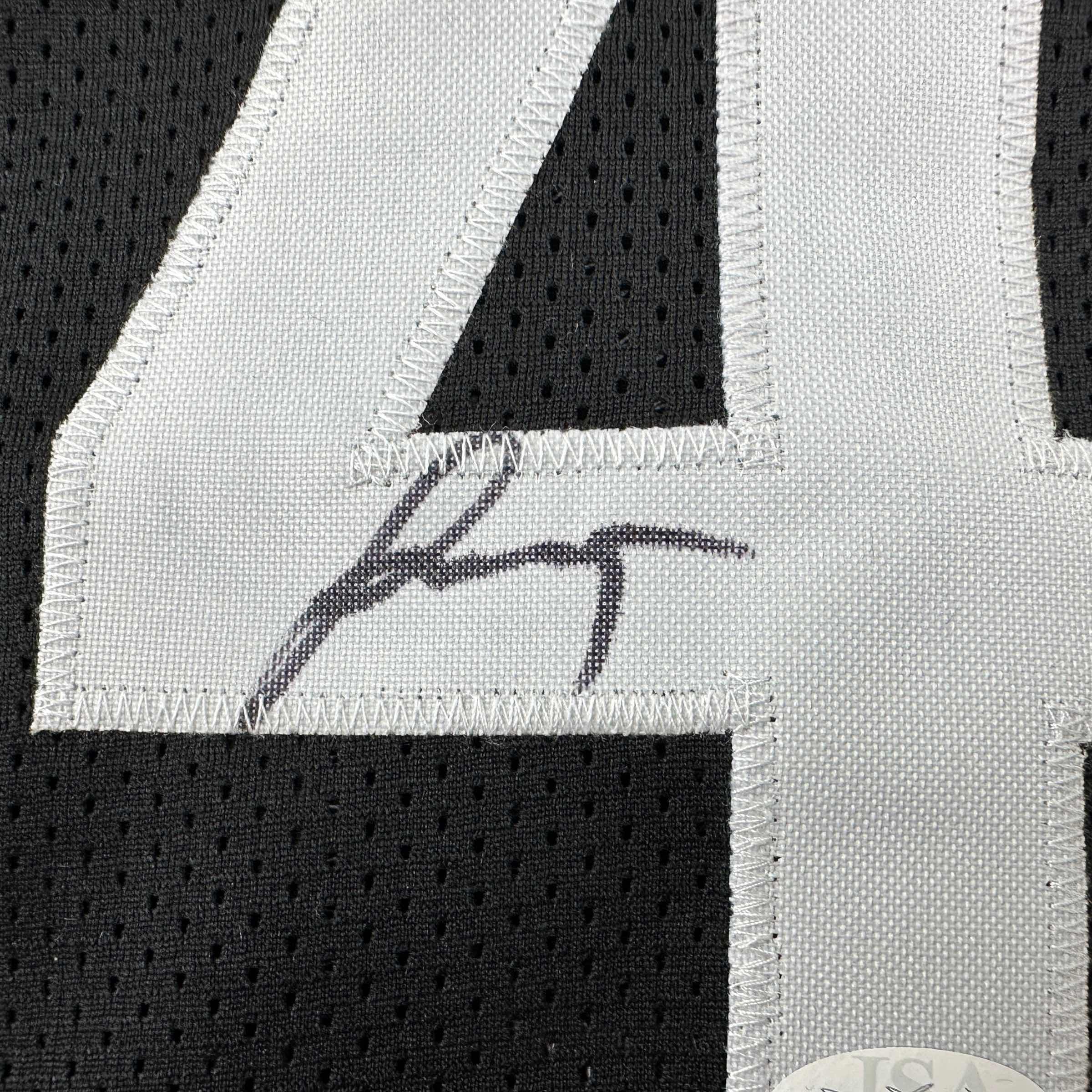 Autographed/Signed Jalen Green #4 Houston Black Basketball Jersey JSA COA